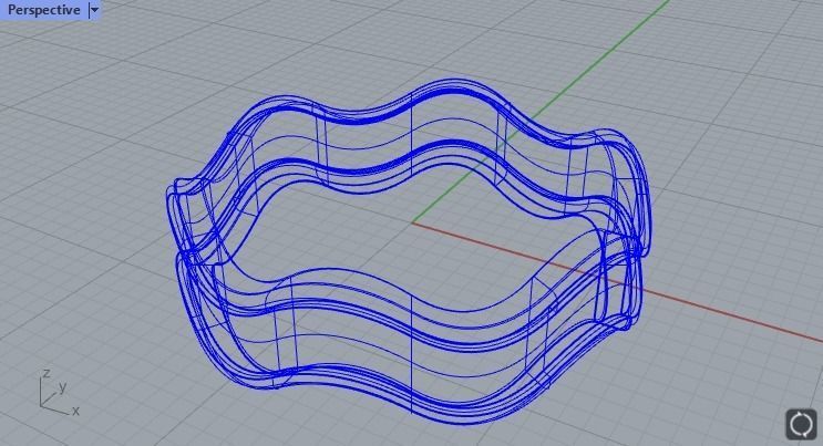 Wave Enamel Ring size 20 3D print model_3