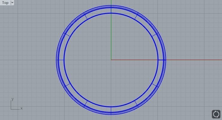 Wave Enamel Ring size 20 3D print model_4