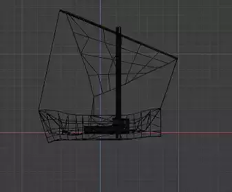 Dhow arab small ship Low-poly 3D model