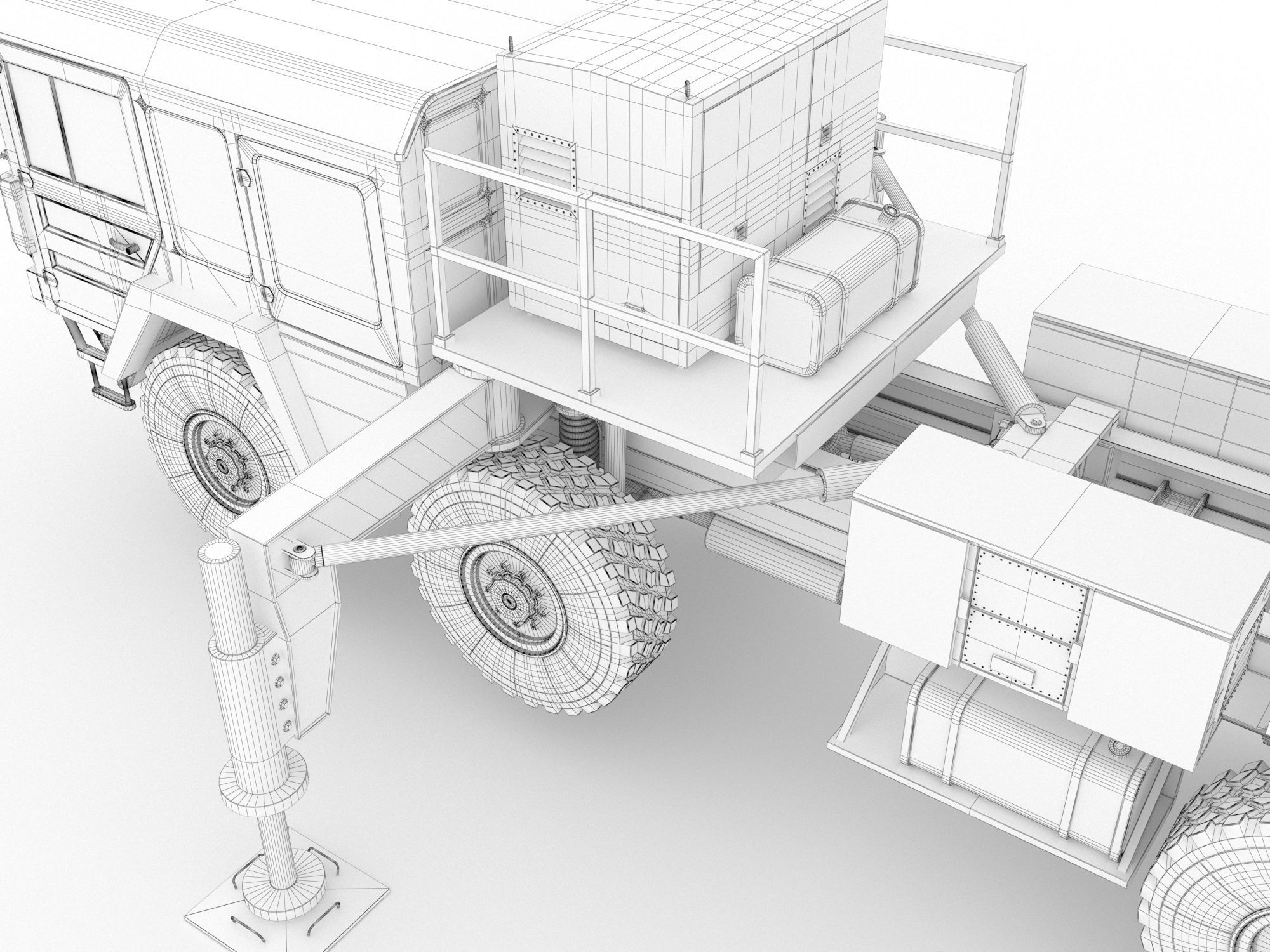 Rocket launcher MAN KAT MIM-104 Patriot 3D model_24