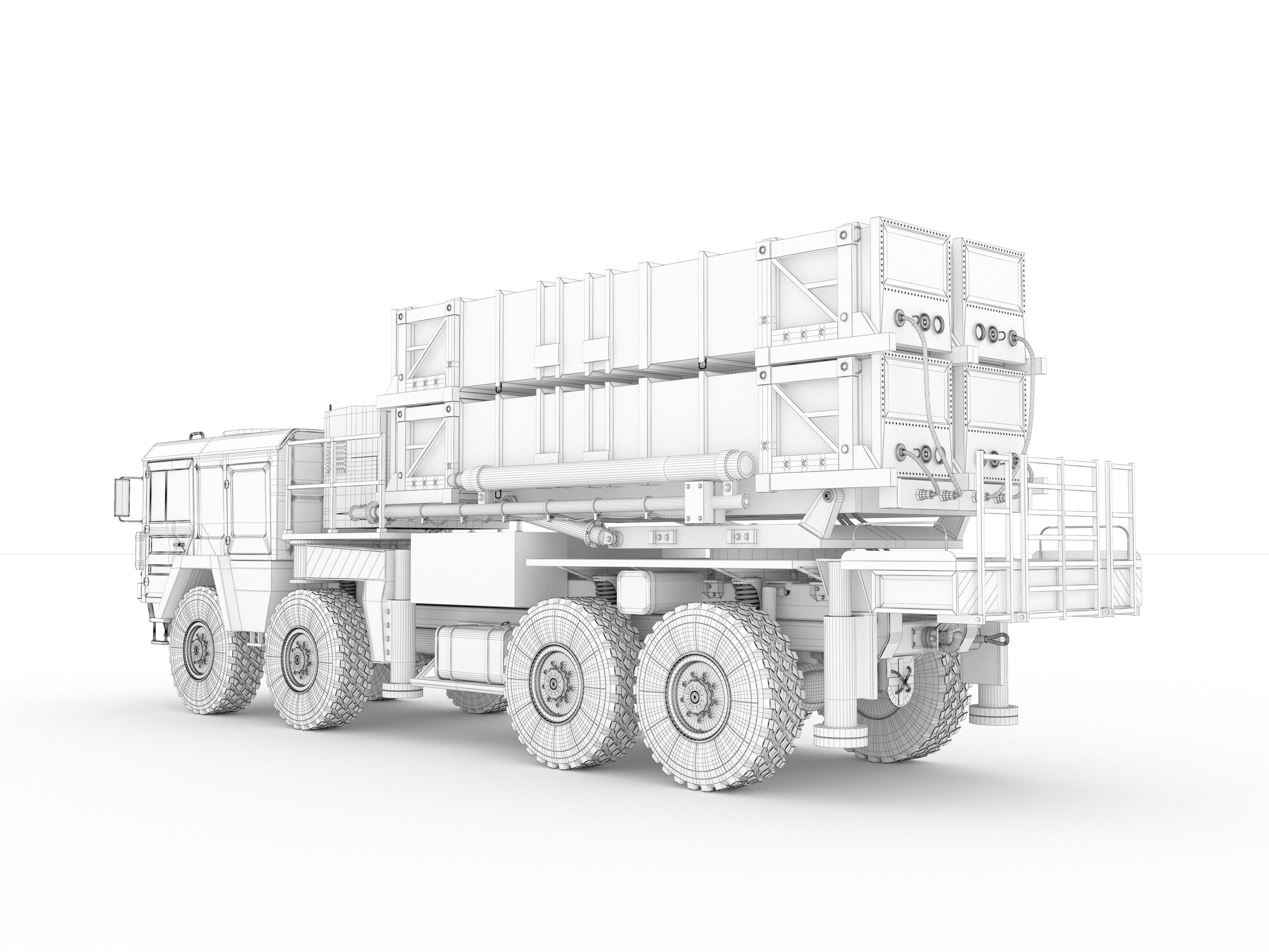 Rocket launcher MAN KAT MIM-104 Patriot 3D model_23