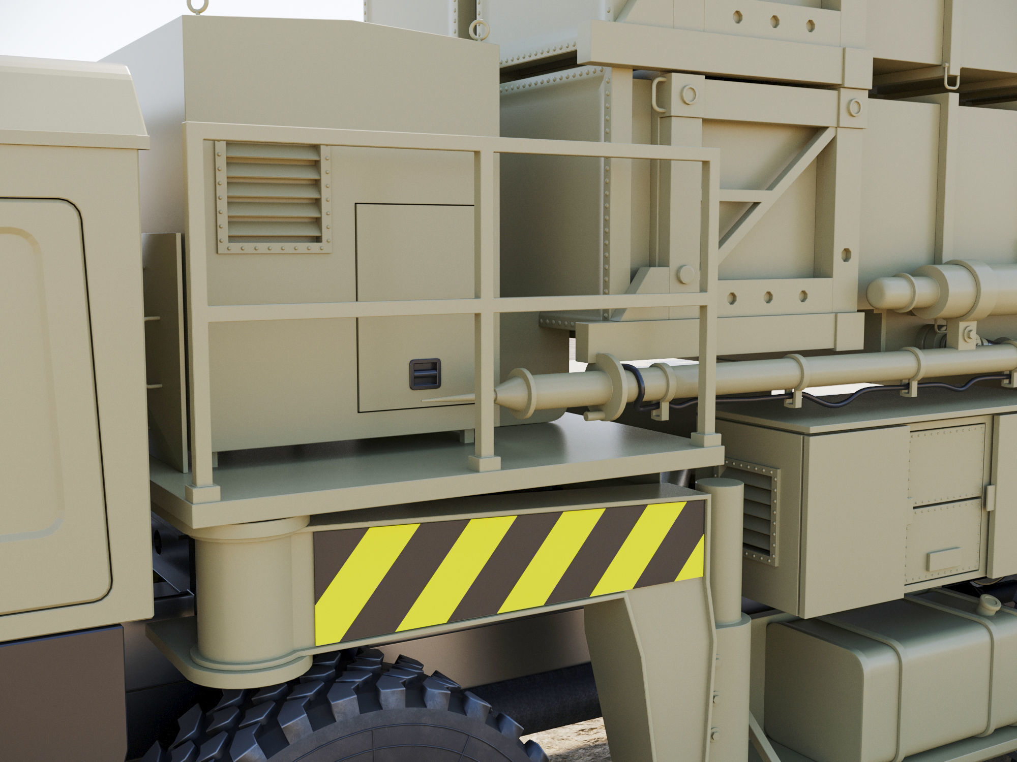 Rocket launcher MAN KAT MIM-104 Patriot 3D model_16