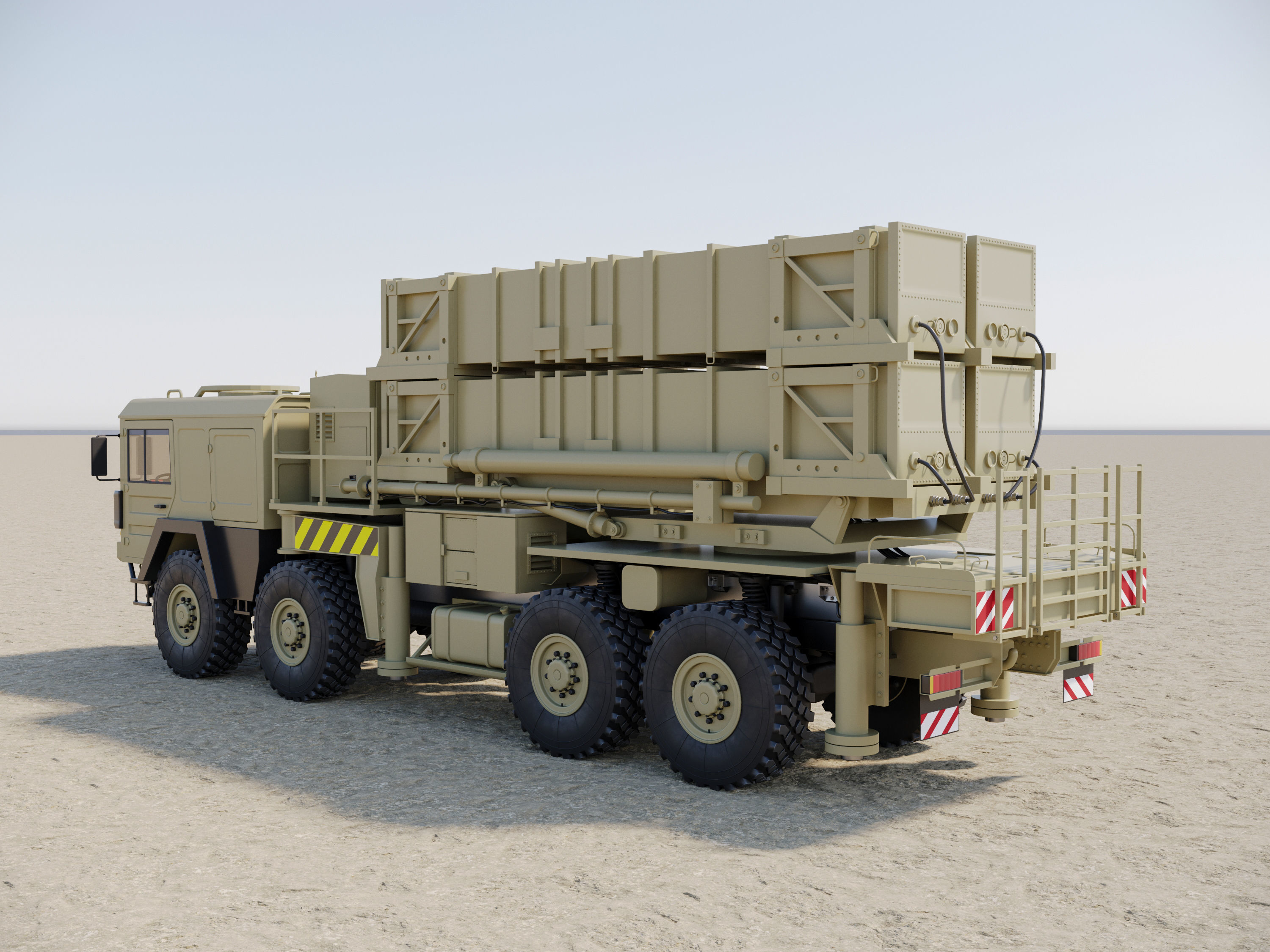 Rocket launcher MAN KAT MIM-104 Patriot 3D model_6