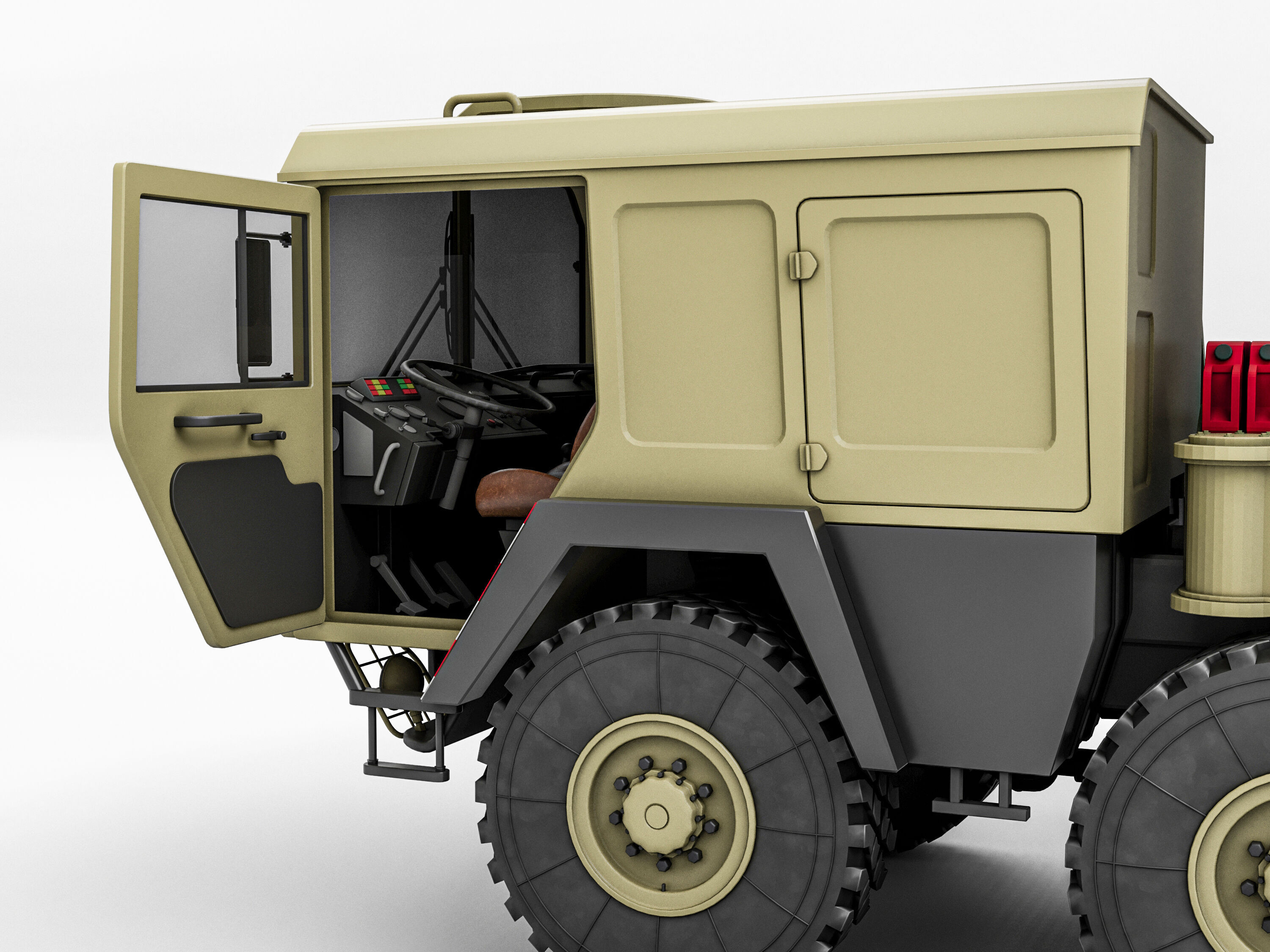 Rocket launcher MAN KAT MIM-104 Patriot 3D model_7