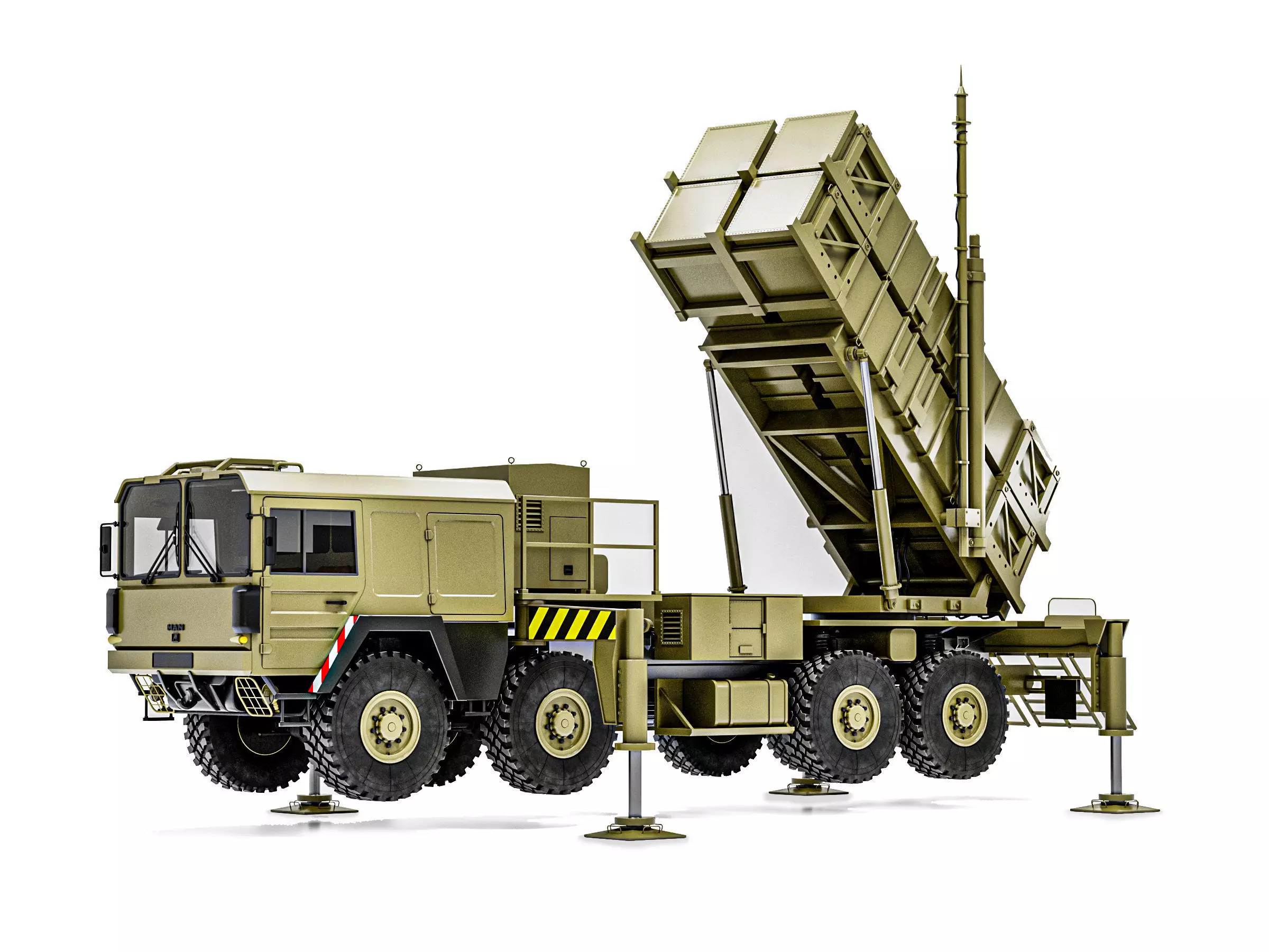 Rocket launcher MAN KAT MIM-104 Patriot 3D model