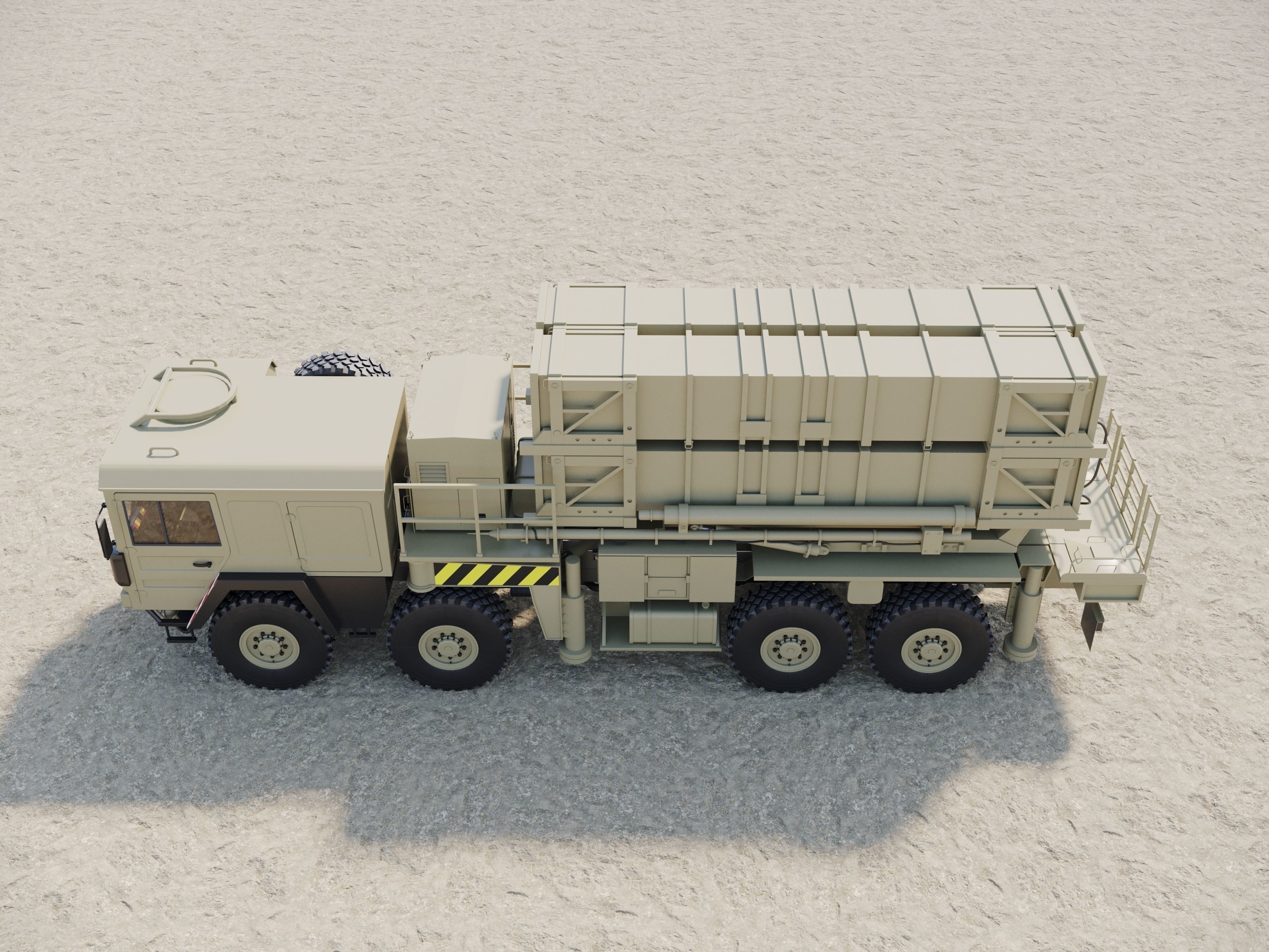 Rocket launcher MAN KAT MIM-104 Patriot 3D model_15