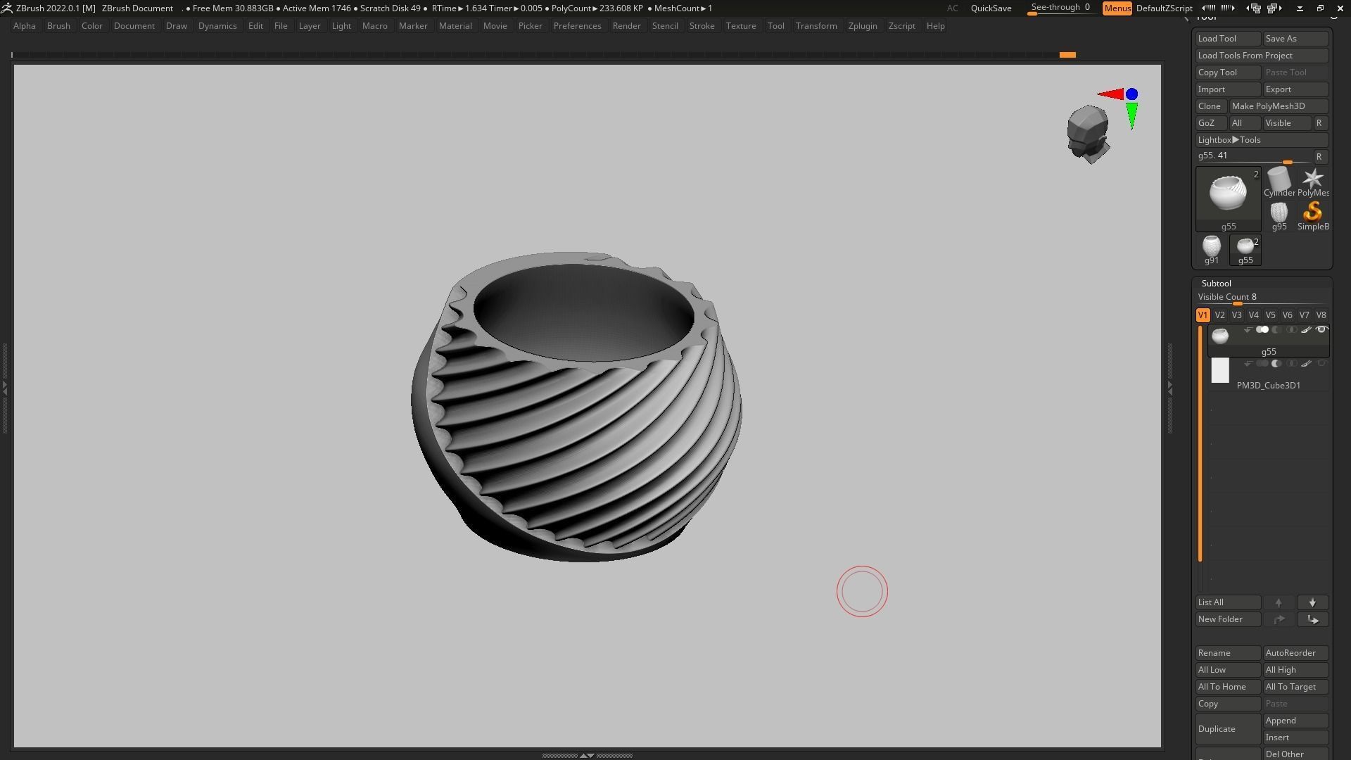 pot g55 3D print model  3D print model_7