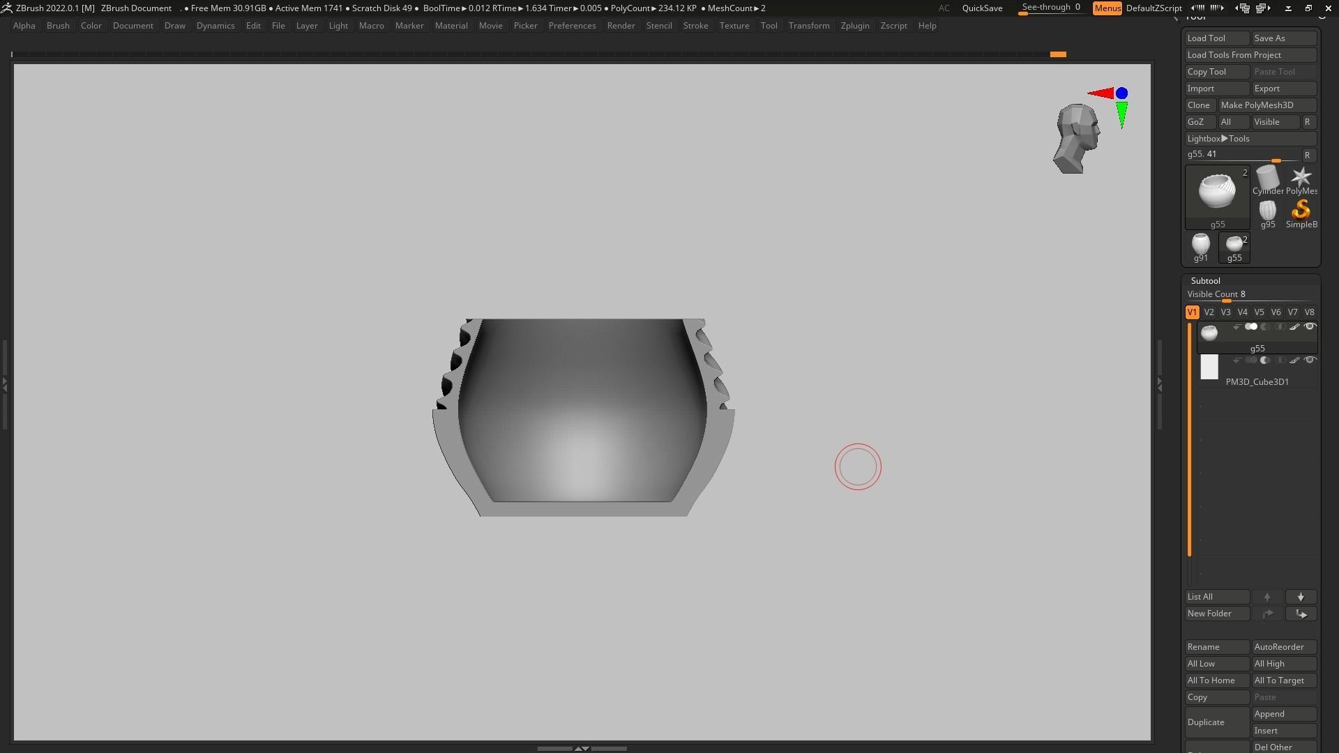 pot g55 3D print model  3D print model_17