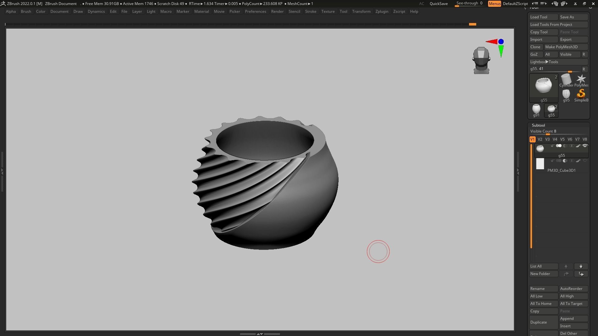 pot g55 3D print model  3D print model_11