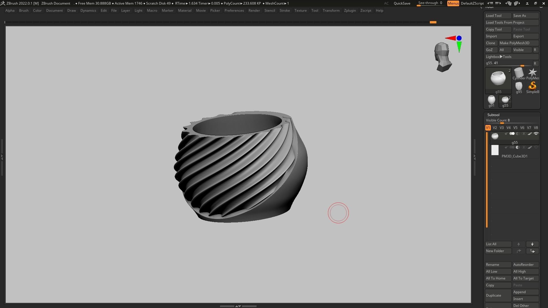 pot g55 3D print model  3D print model_9