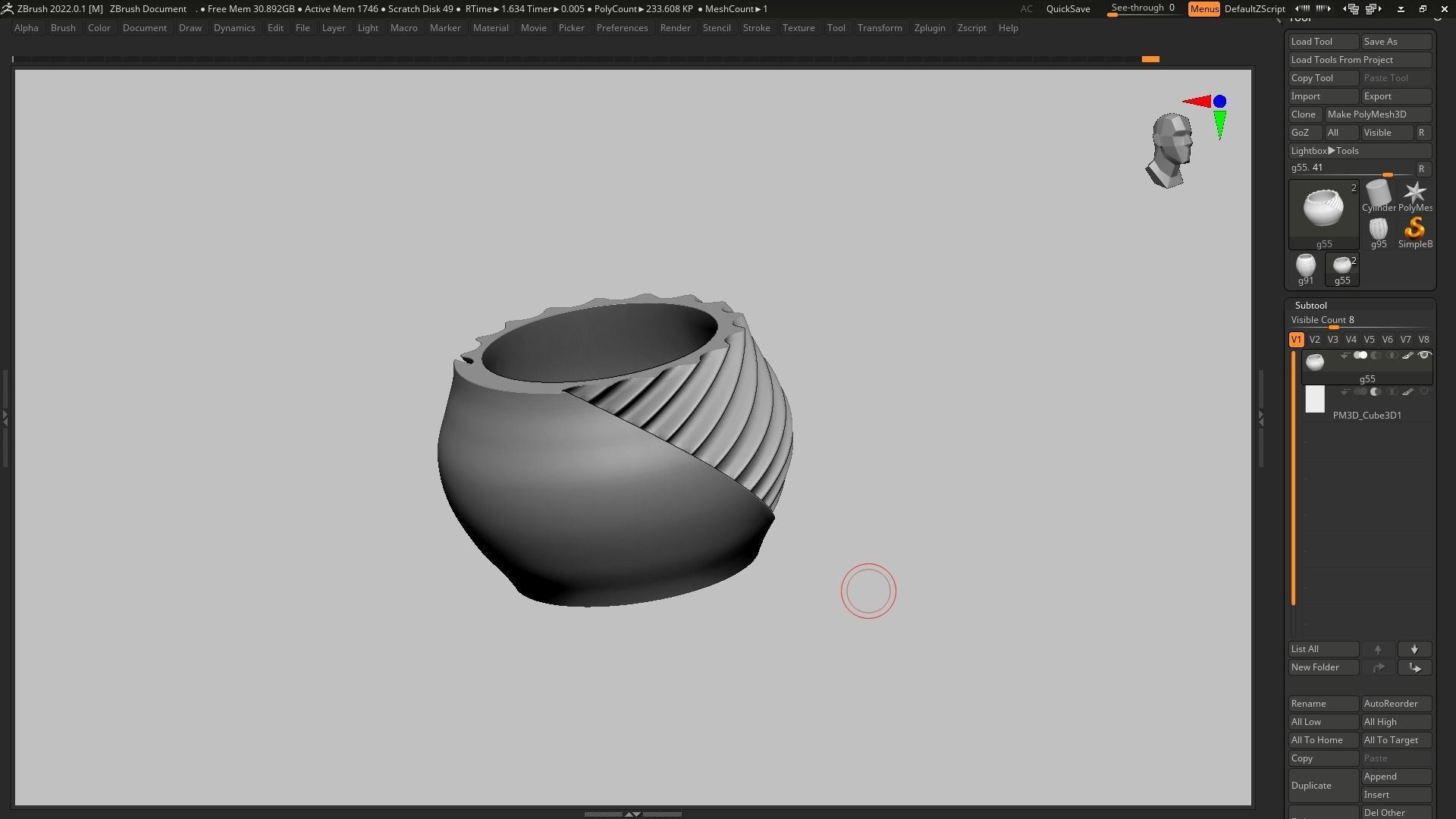 pot g55 3D print model  3D print model_14