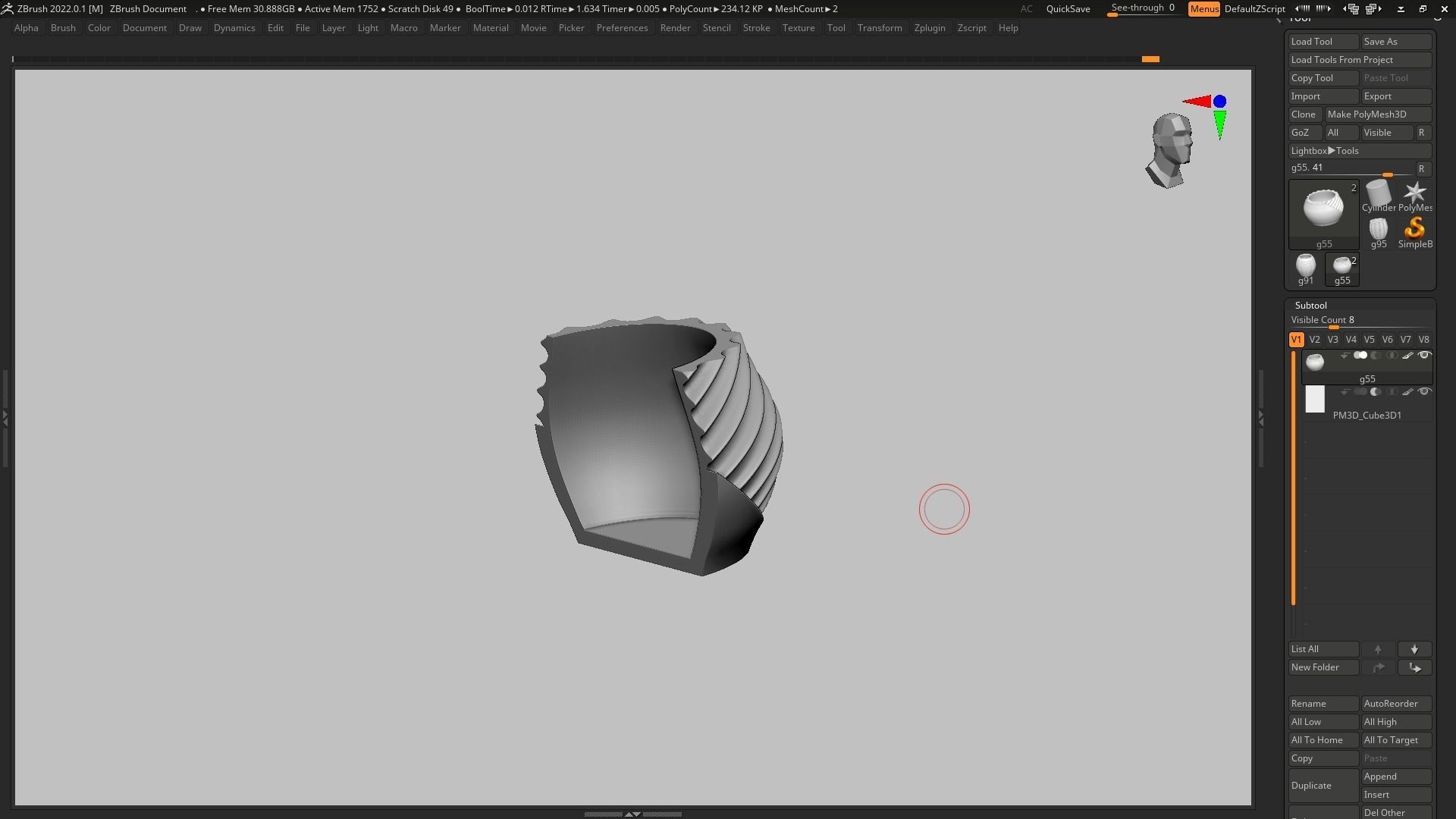pot g55 3D print model  3D print model_19