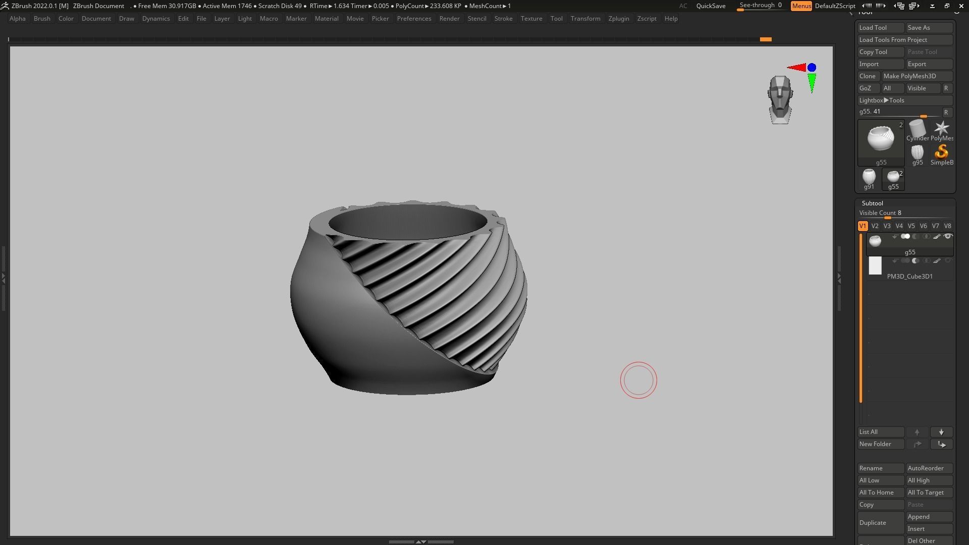 pot g55 3D print model  3D print model_5