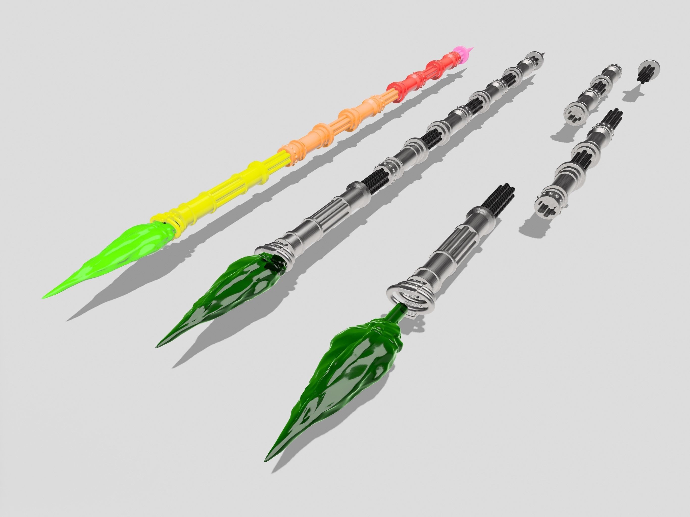 Kryptonite Spear BvS 3Dprint Mcfarlane Figure Scale - Ver2 3D print model_4