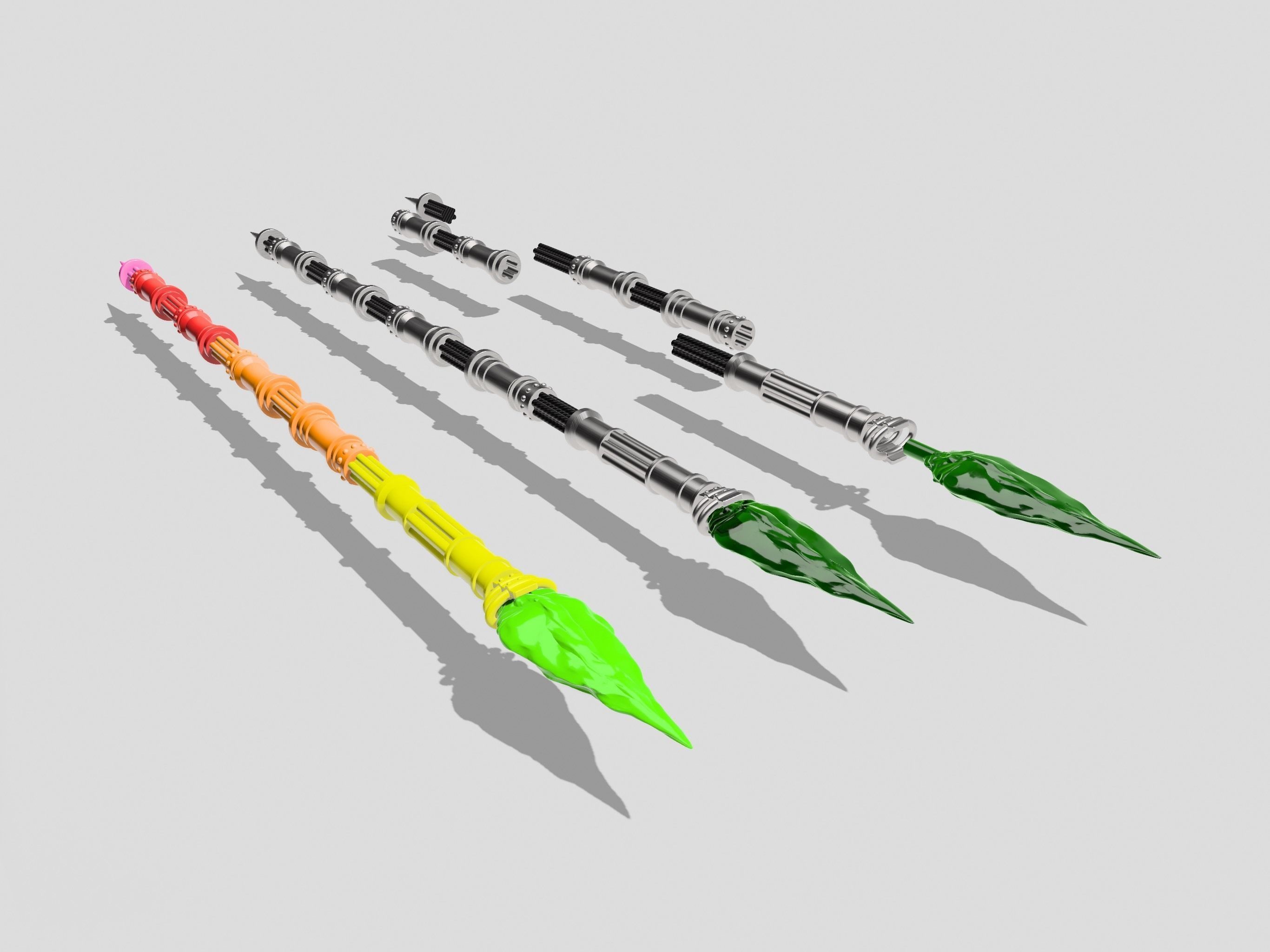 Kryptonite Spear BvS 3Dprint Mcfarlane Figure Scale - Ver2 3D print model_5