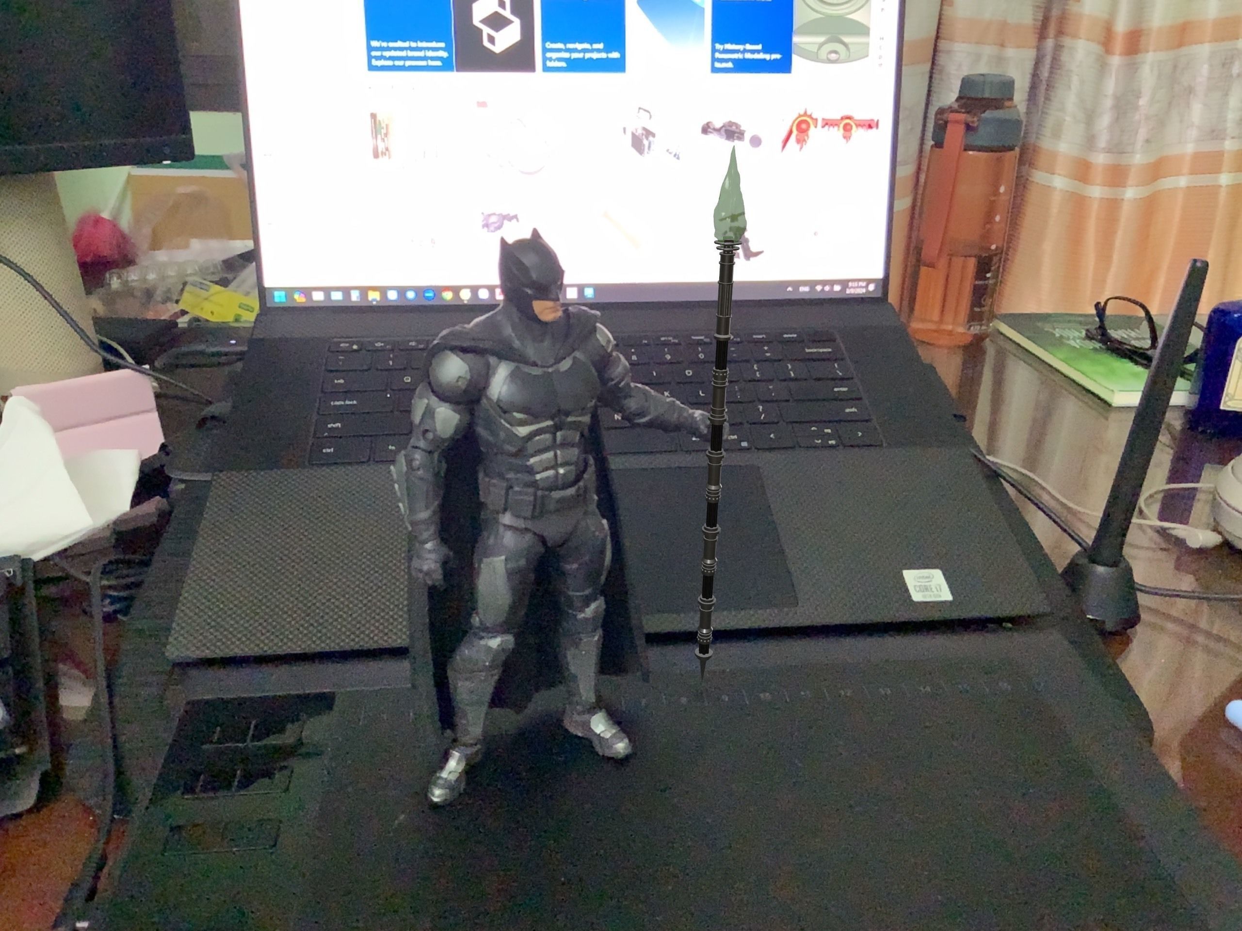 Kryptonite Spear BvS 3Dprint Mcfarlane Figure Scale - Ver2 3D print model_8