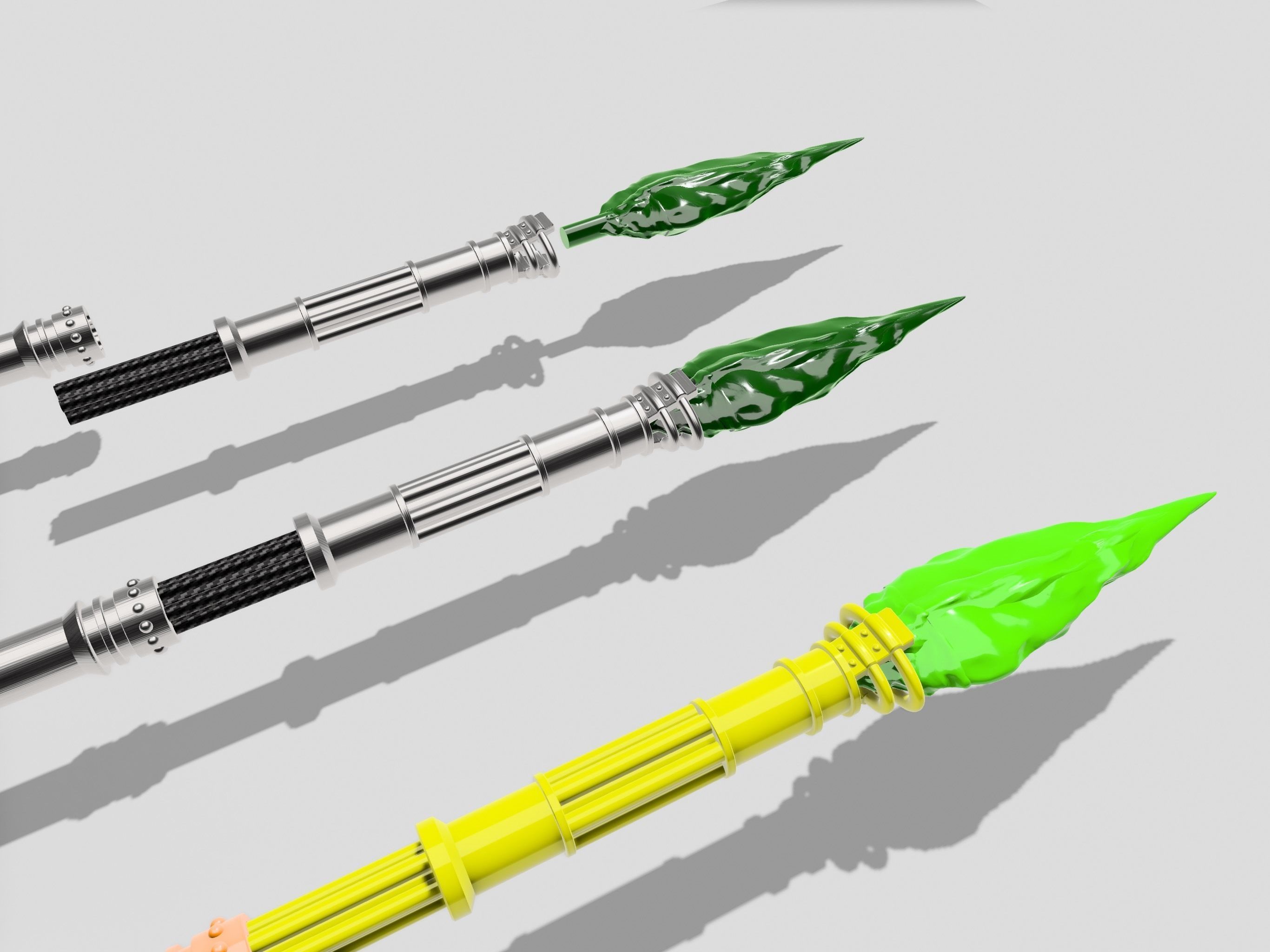 Kryptonite Spear BvS 3Dprint Mcfarlane Figure Scale - Ver2 3D print model_3