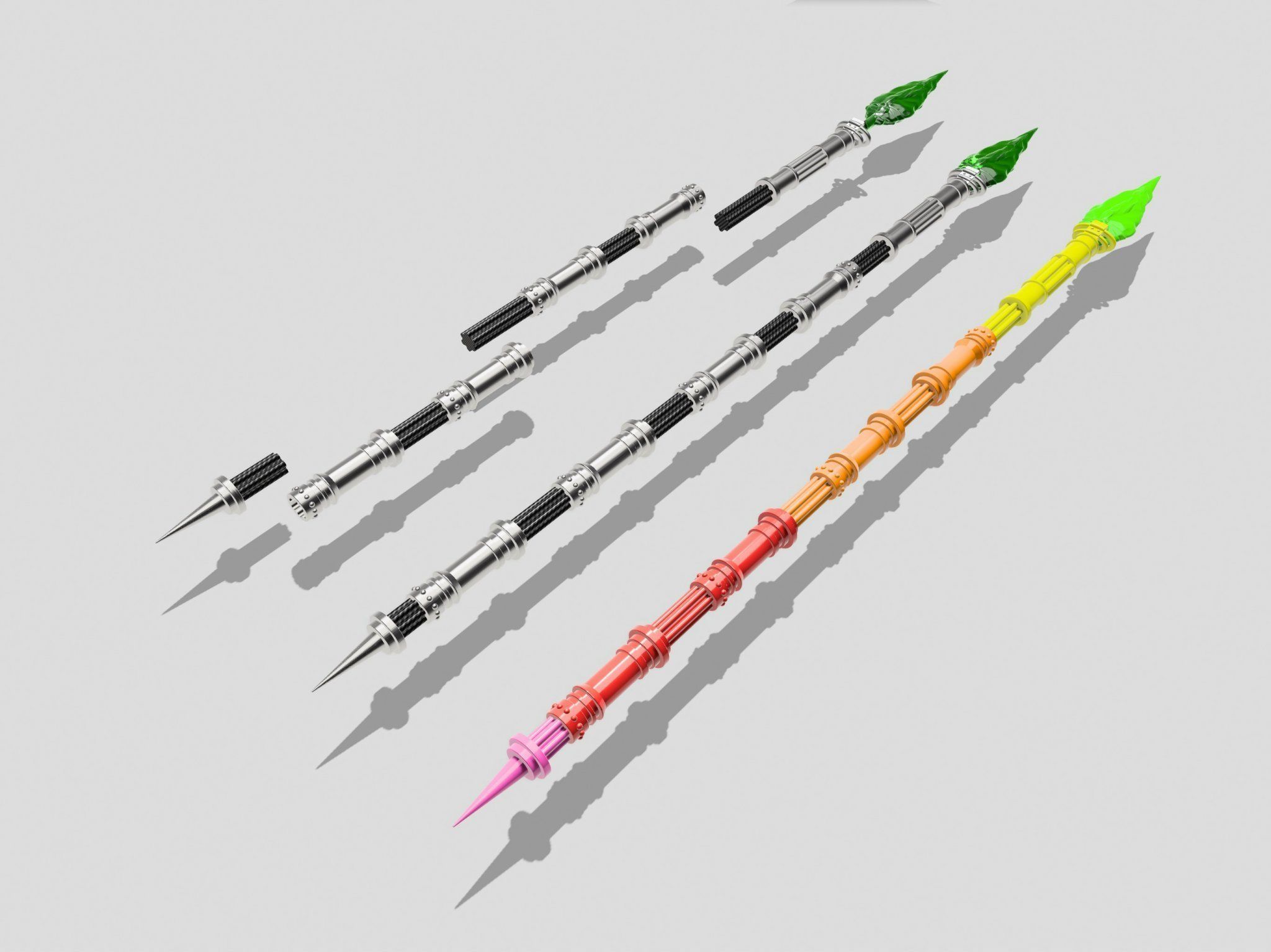 Kryptonite Spear BvS 3Dprint Mcfarlane Figure Scale - Ver2 3D print model_6