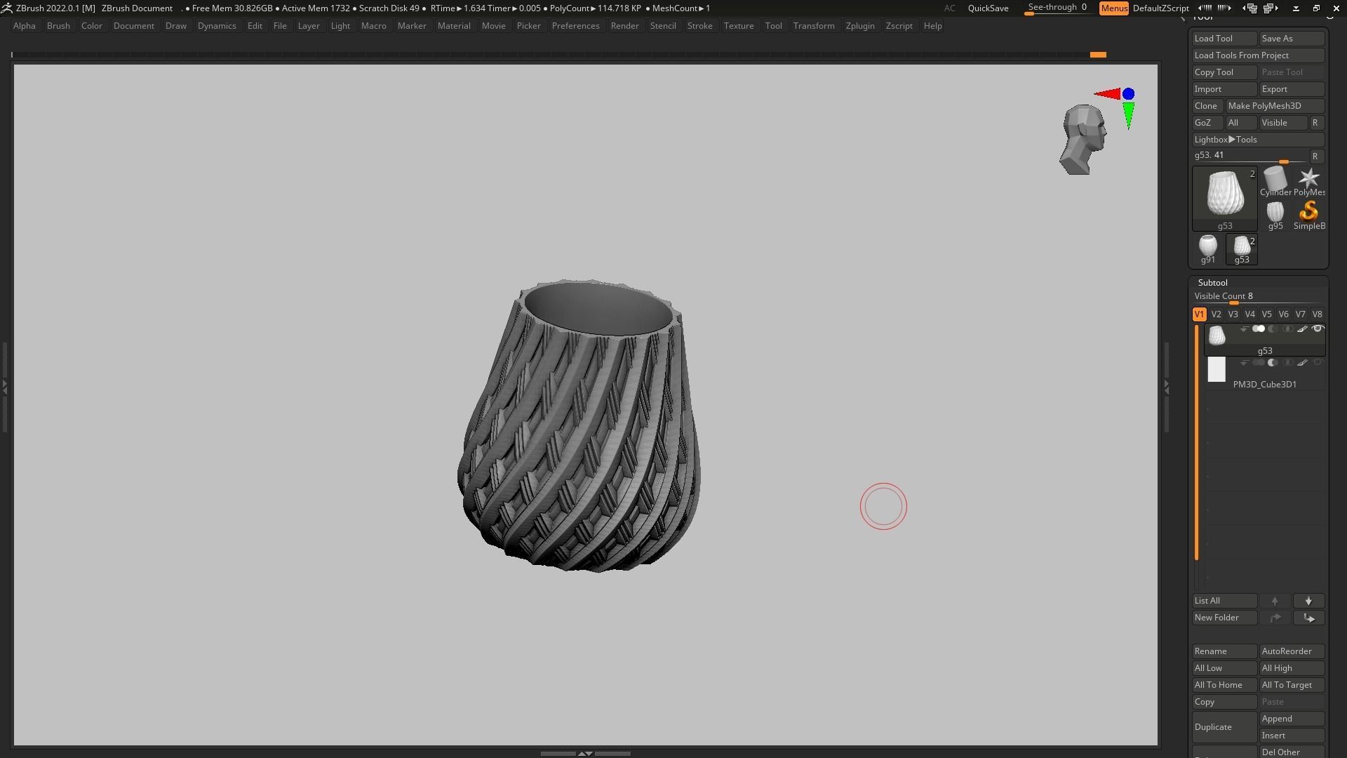 pot g52 3D print model 3D print model_6