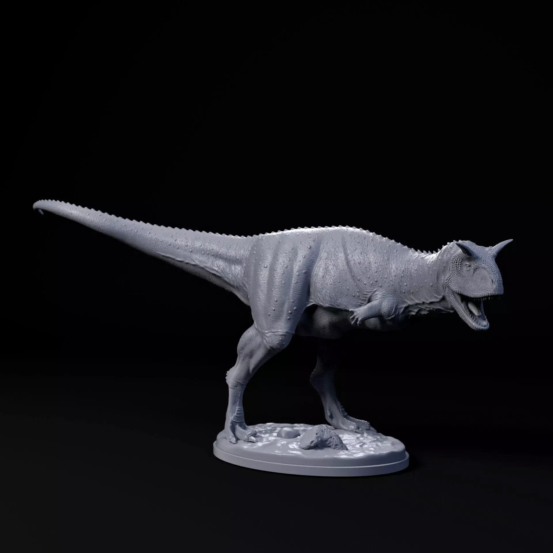 Carnotaurus roar 1-35 scale pre-supported dinosaur 3D print model_0