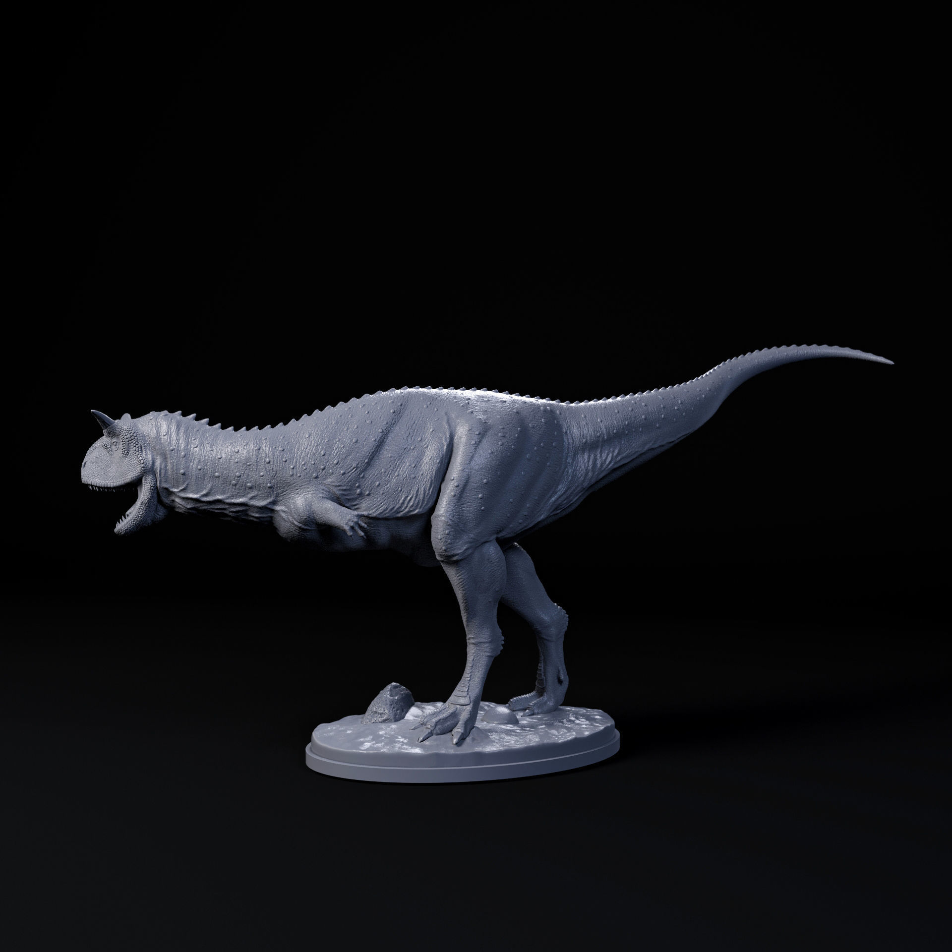 Carnotaurus roar 1-35 scale pre-supported dinosaur 3D print model_2