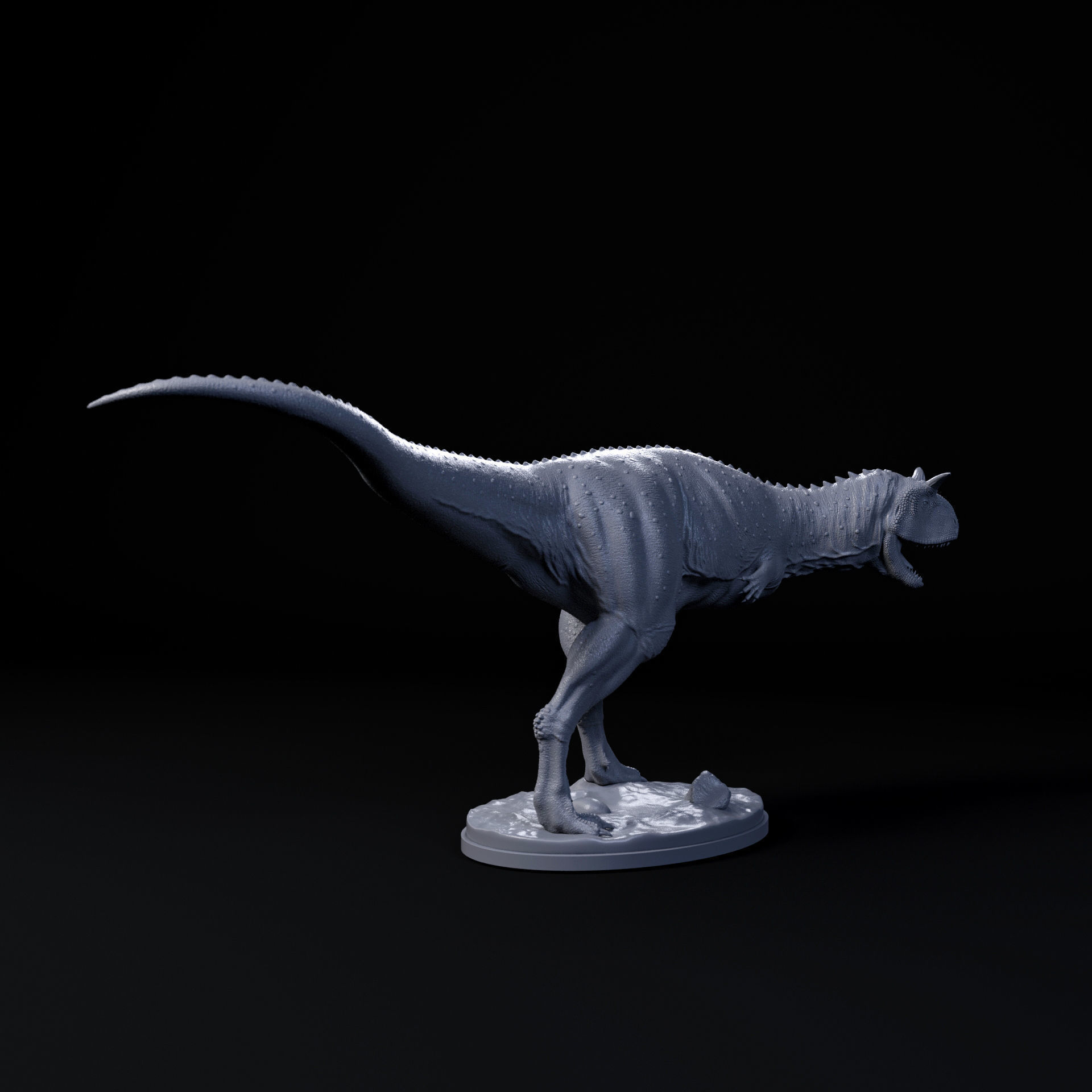 Carnotaurus roar 1-35 scale pre-supported dinosaur 3D print model_3