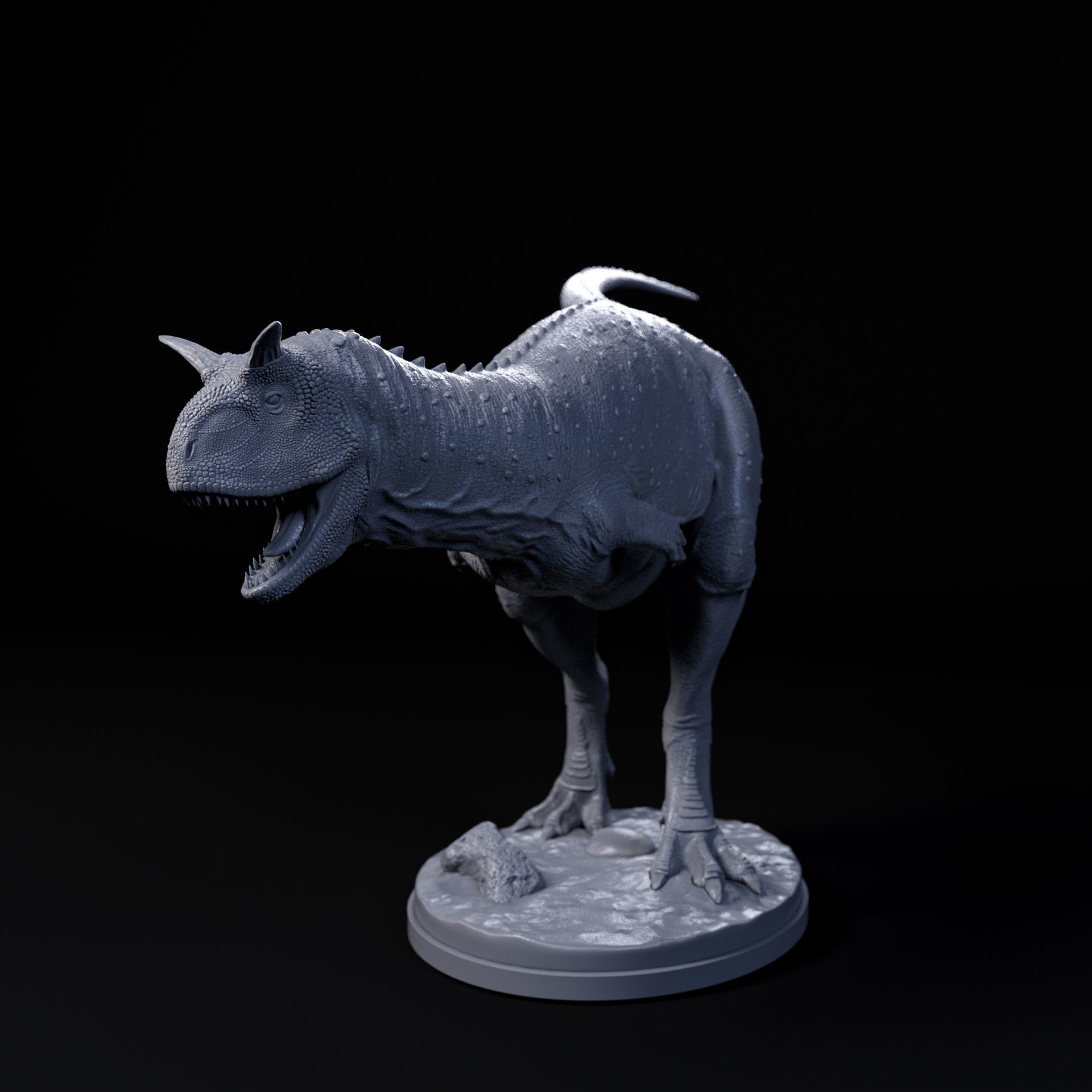Carnotaurus roar 1-35 scale pre-supported dinosaur 3D print model_1