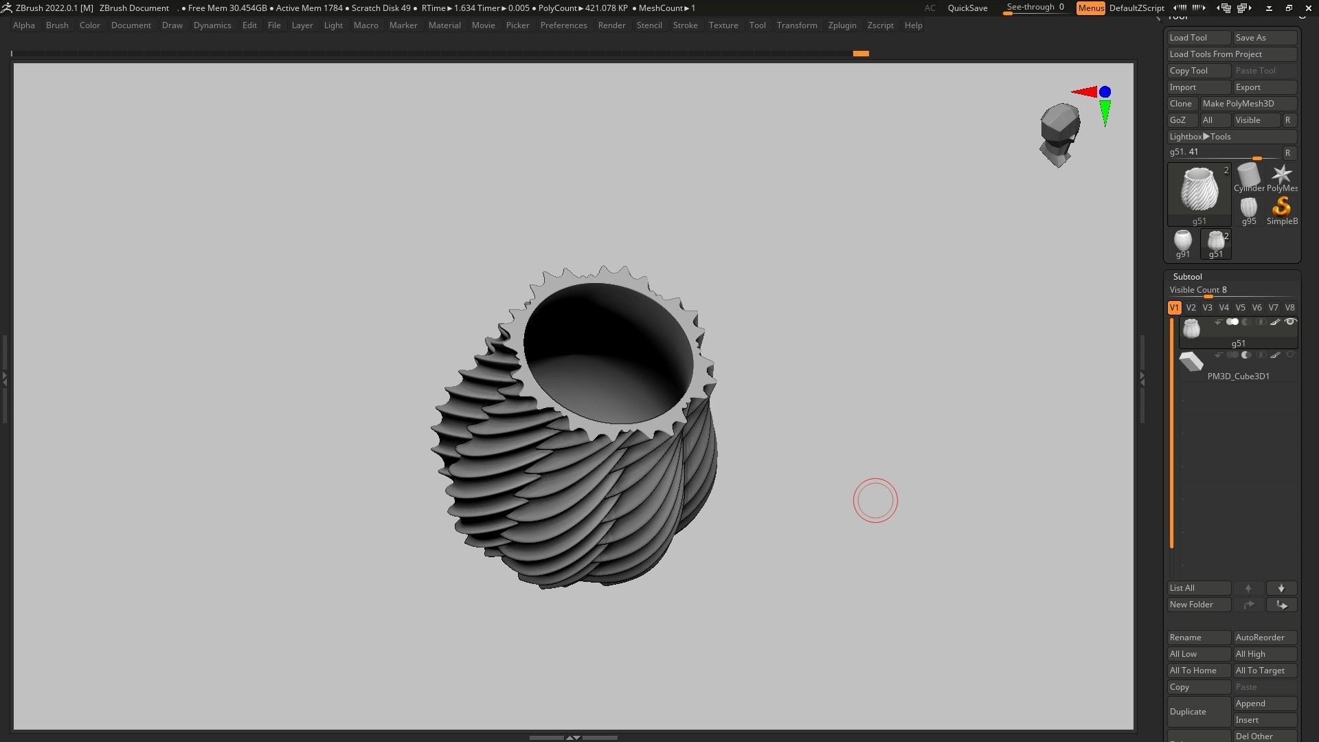 pot g51 3D print model  3D print model_8