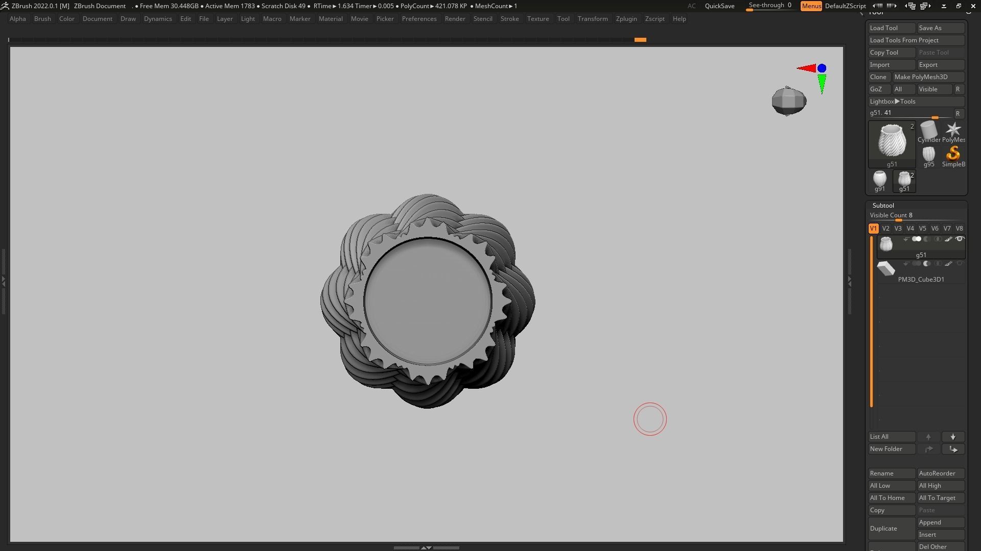pot g51 3D print model  3D print model_11