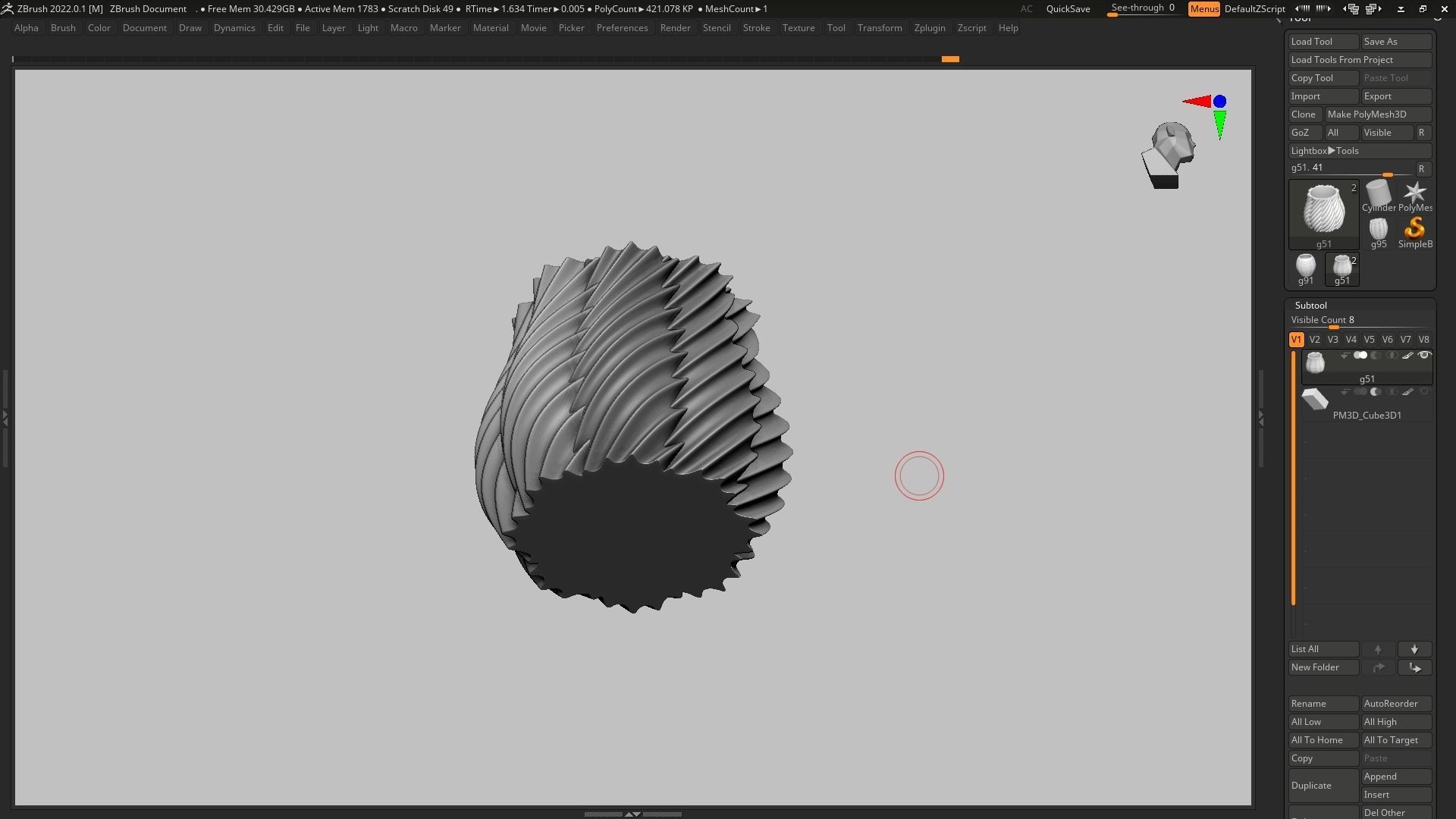 pot g51 3D print model  3D print model_12