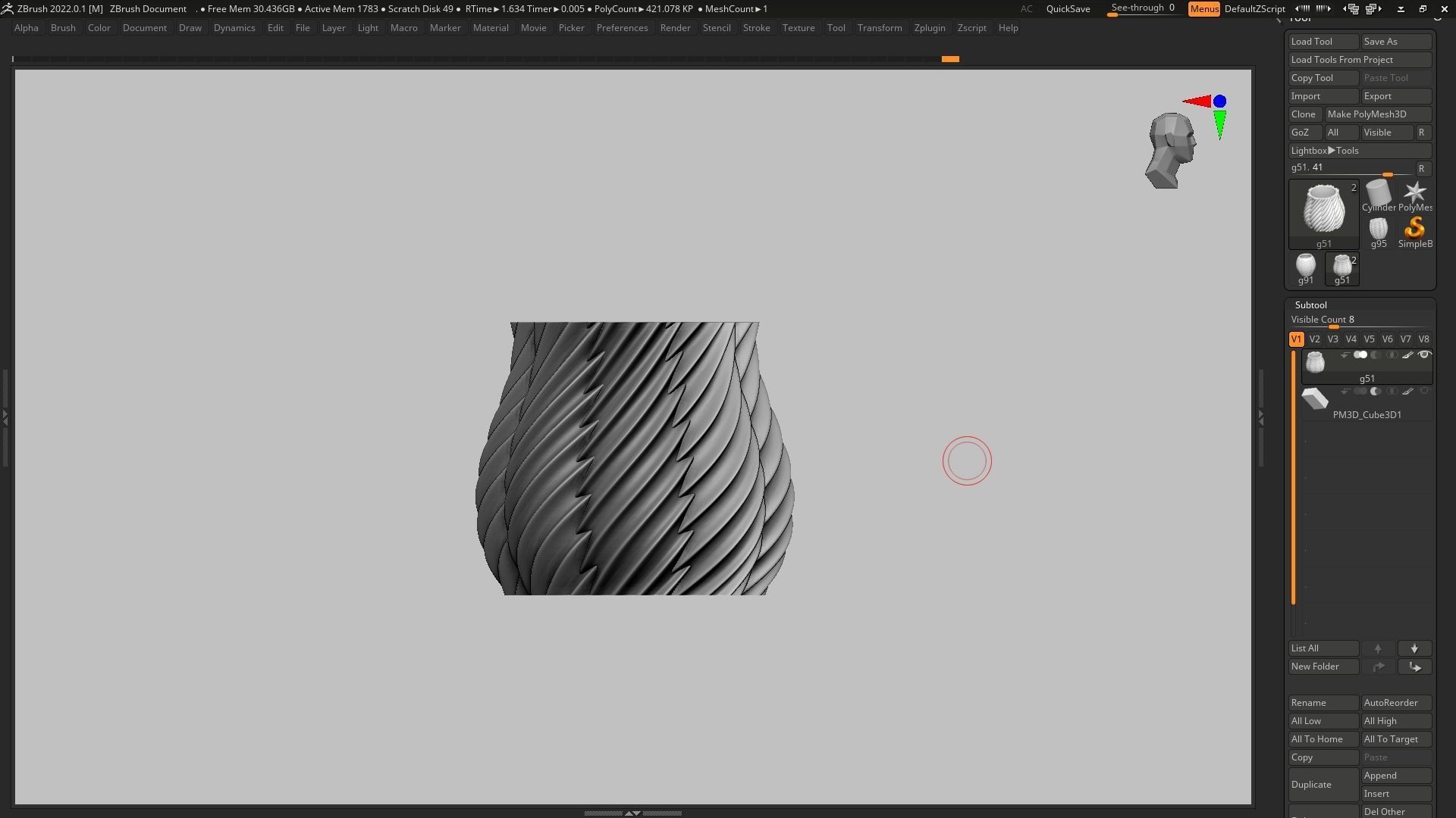pot g51 3D print model  3D print model_10