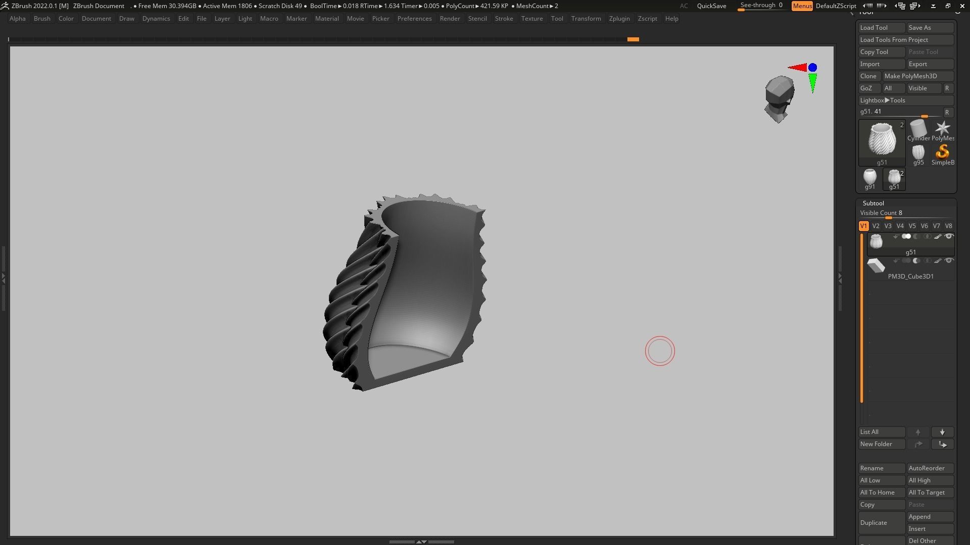pot g51 3D print model  3D print model_16