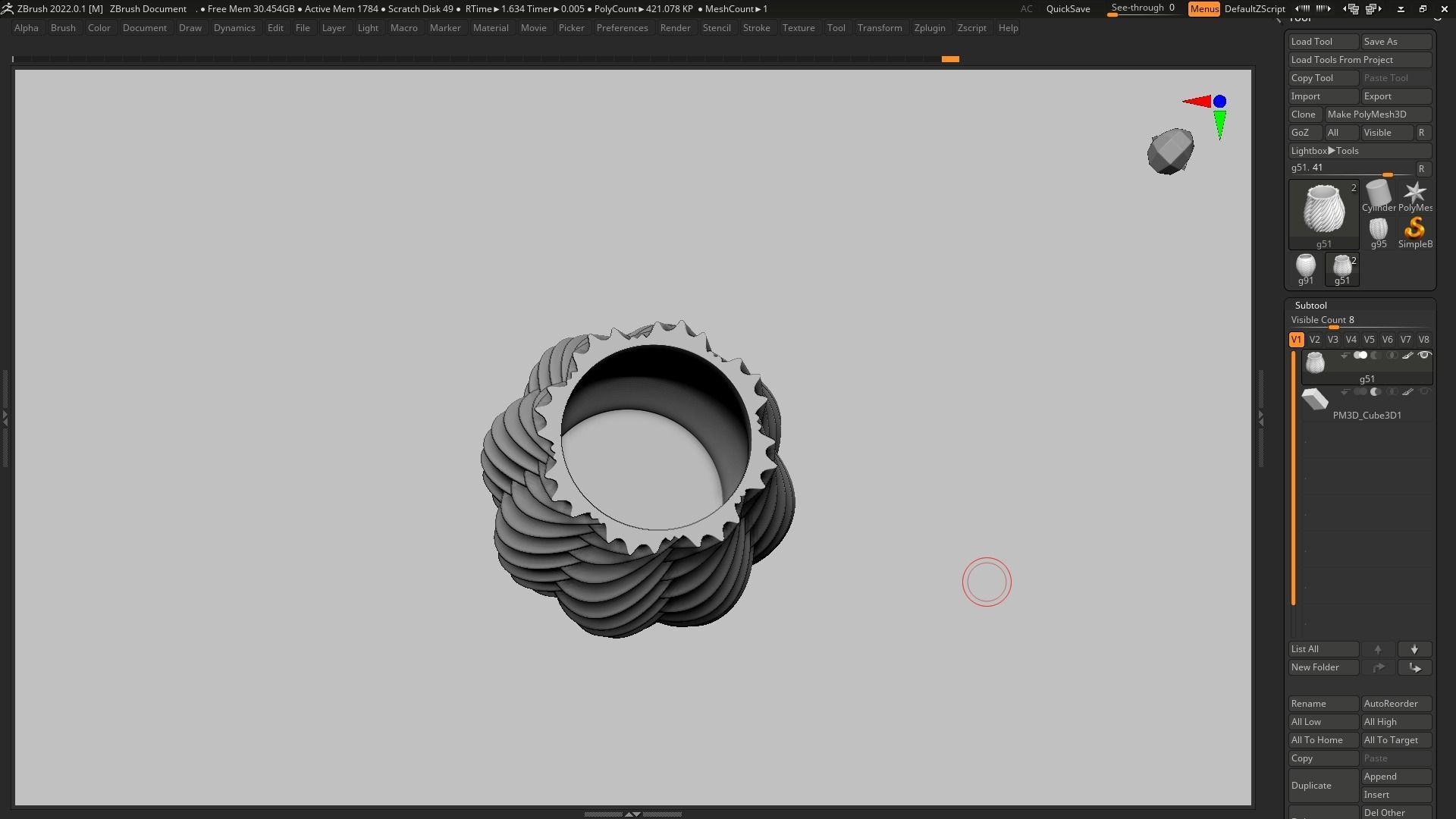 pot g51 3D print model  3D print model_9