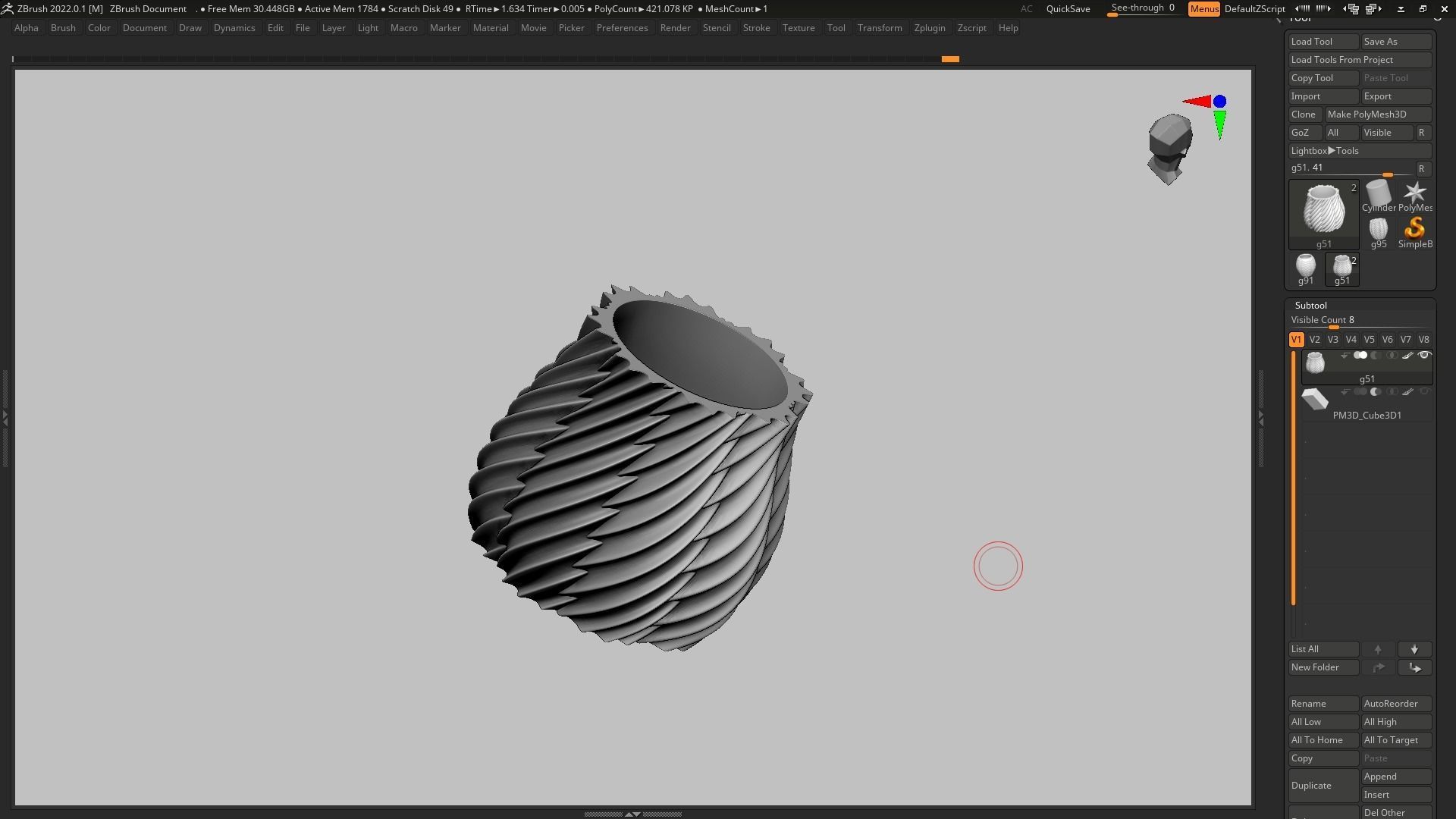 pot g51 3D print model  3D print model_7