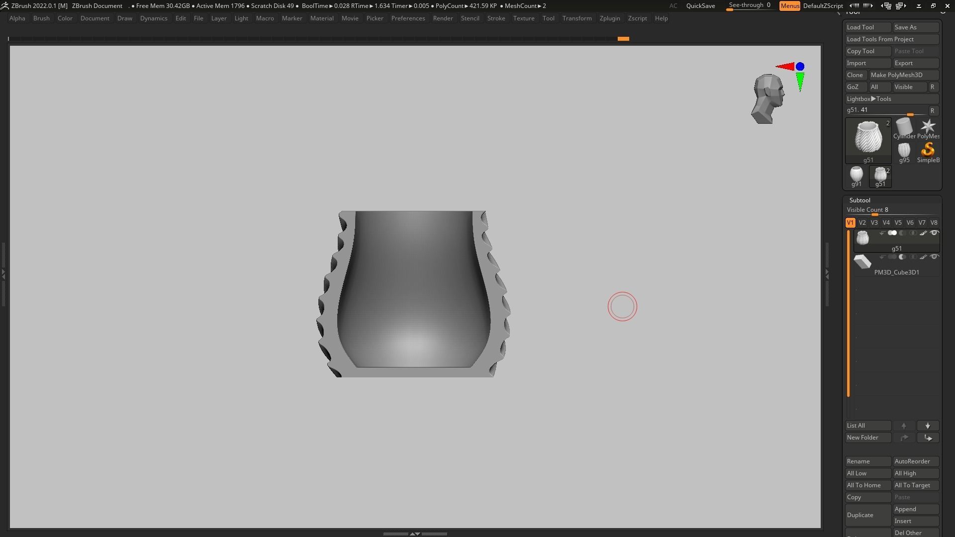 pot g51 3D print model  3D print model_15
