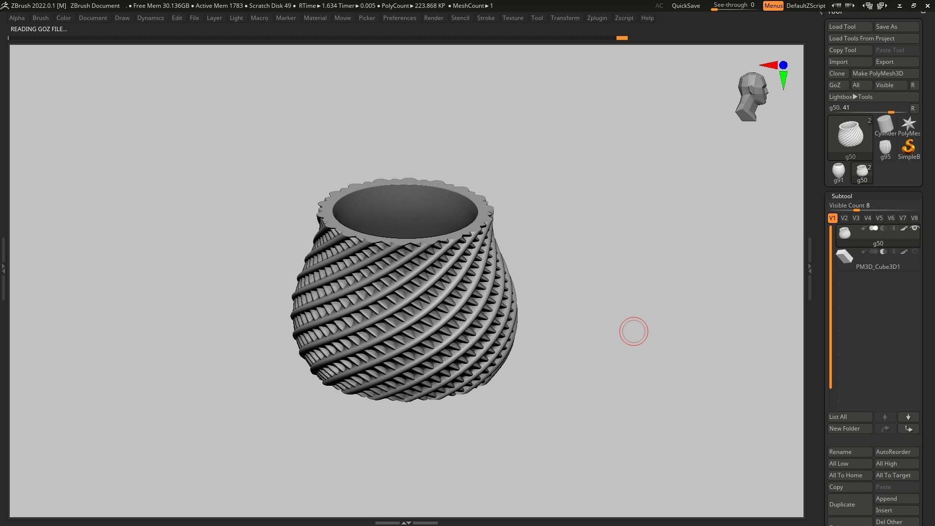 pot g50 3D print model  3D print model_5
