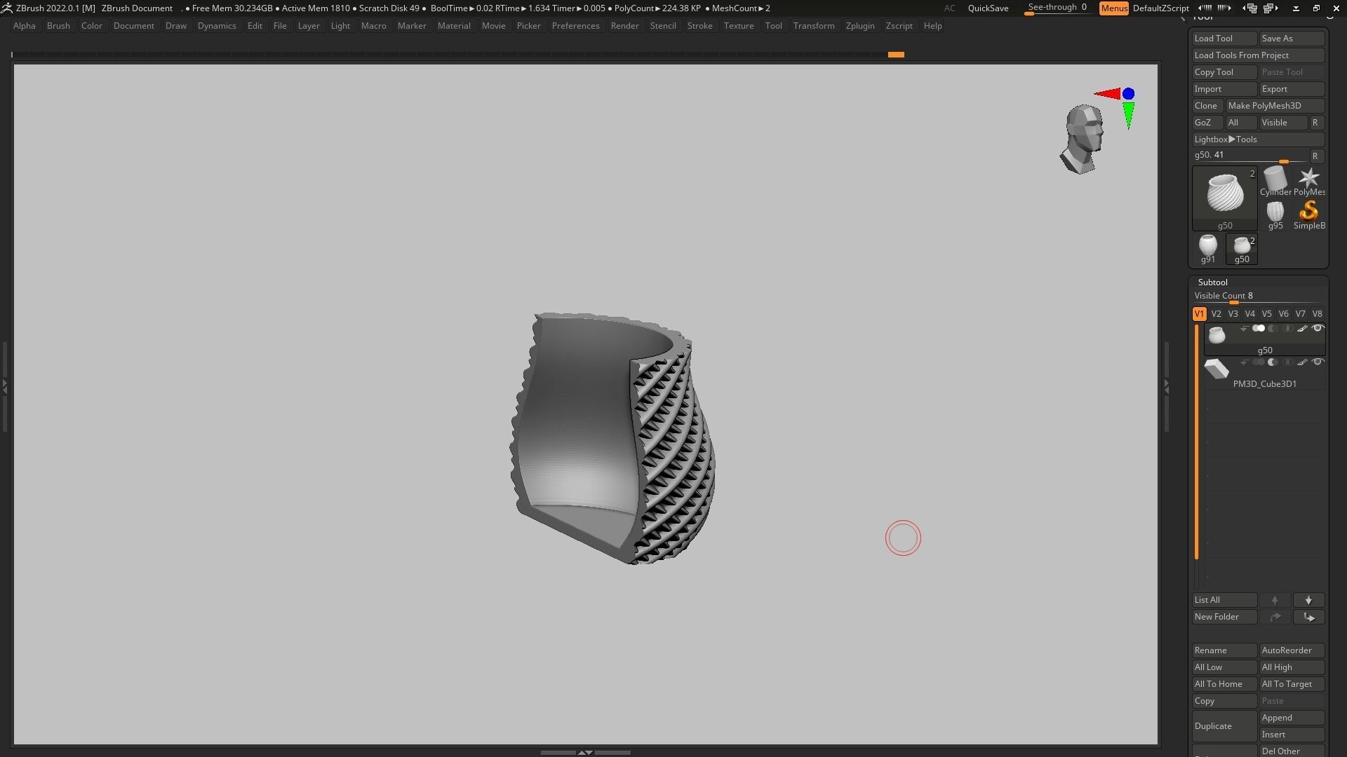 pot g50 3D print model  3D print model_10