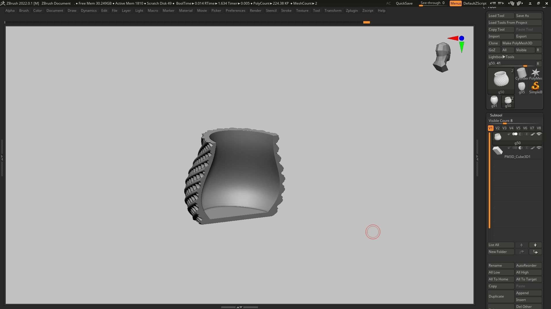 pot g50 3D print model  3D print model_13