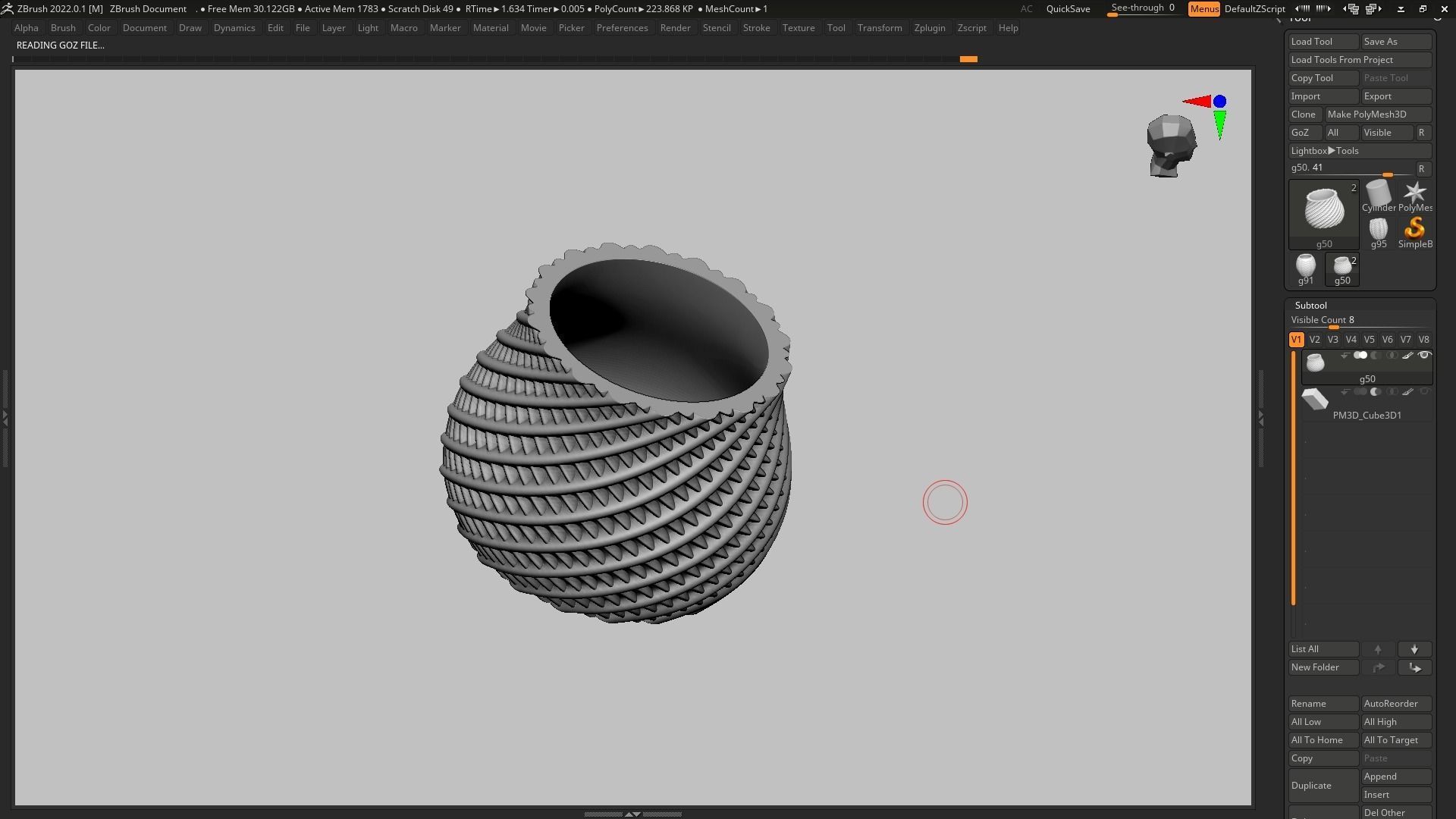 pot g50 3D print model  3D print model_9