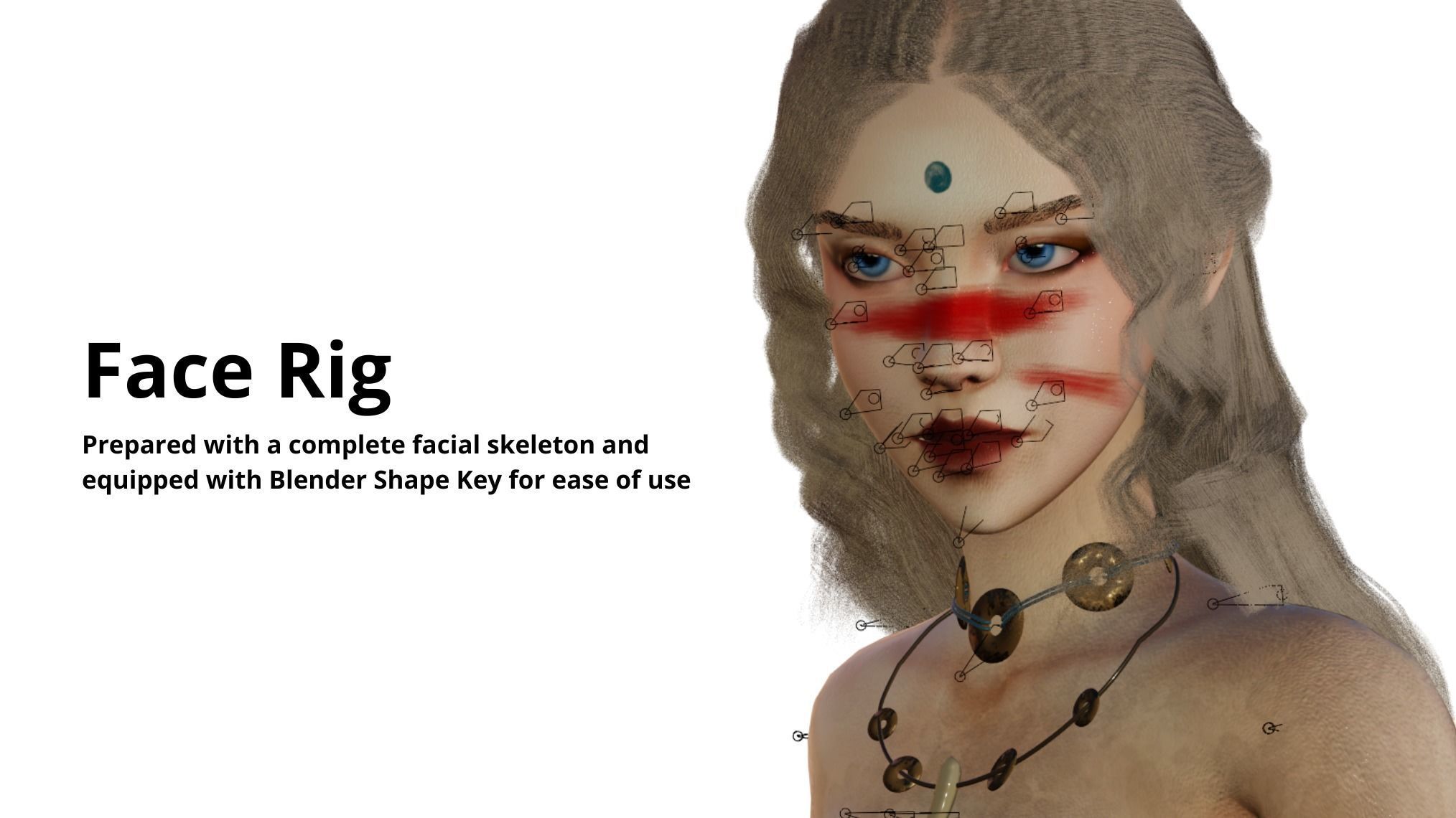 Shaman Woman - Game Ready Low-poly 3D model_6