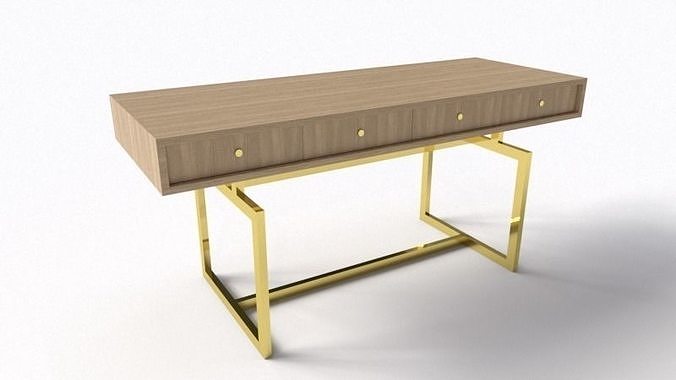 Work table Low-poly 3D model