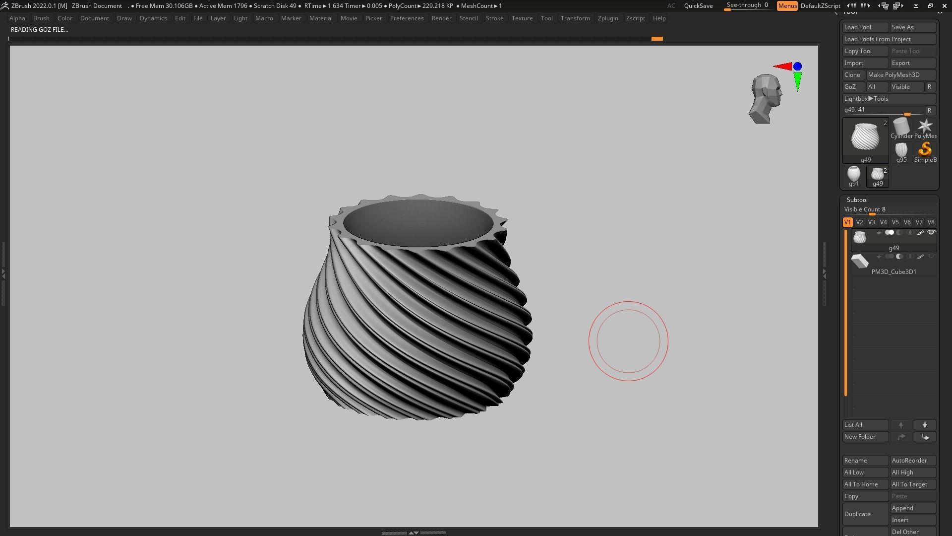pot g49 3D print model 3D print model_5