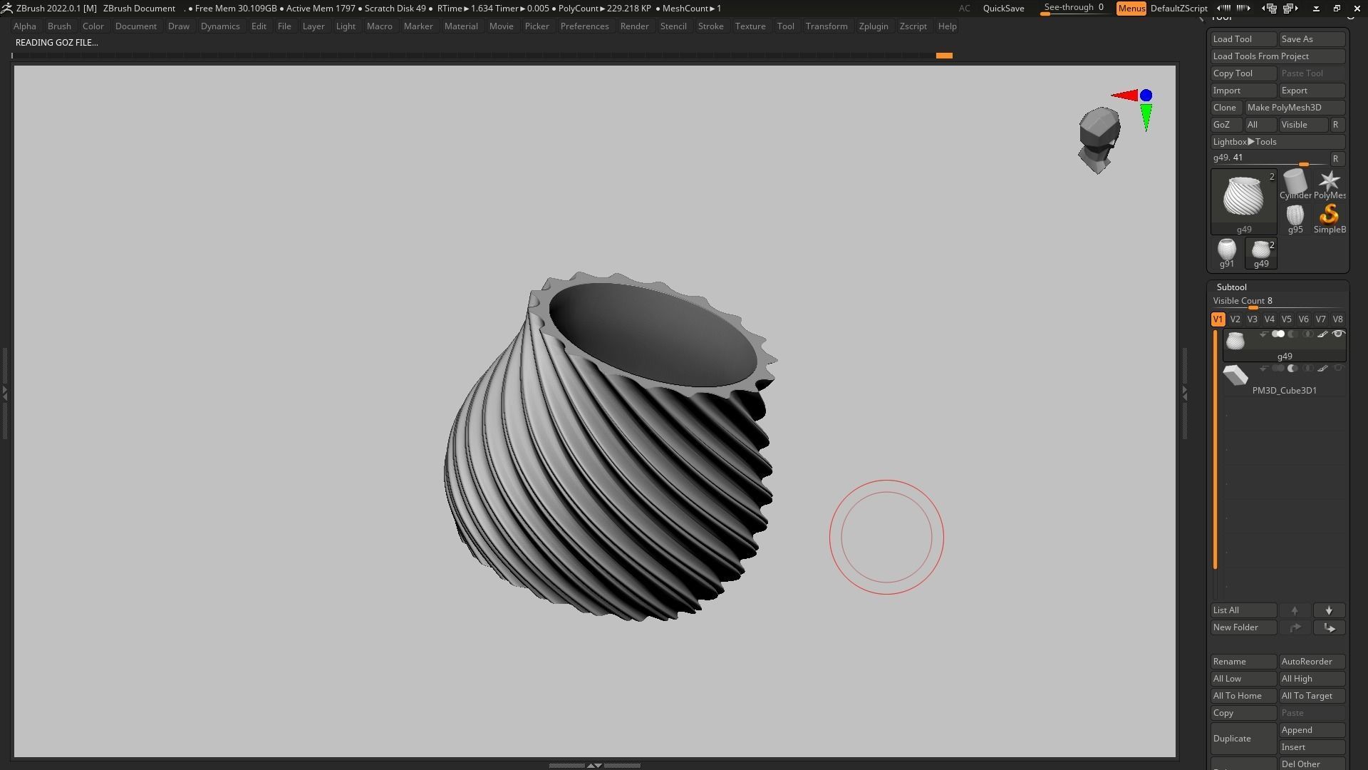 pot g49 3D print model 3D print model_6