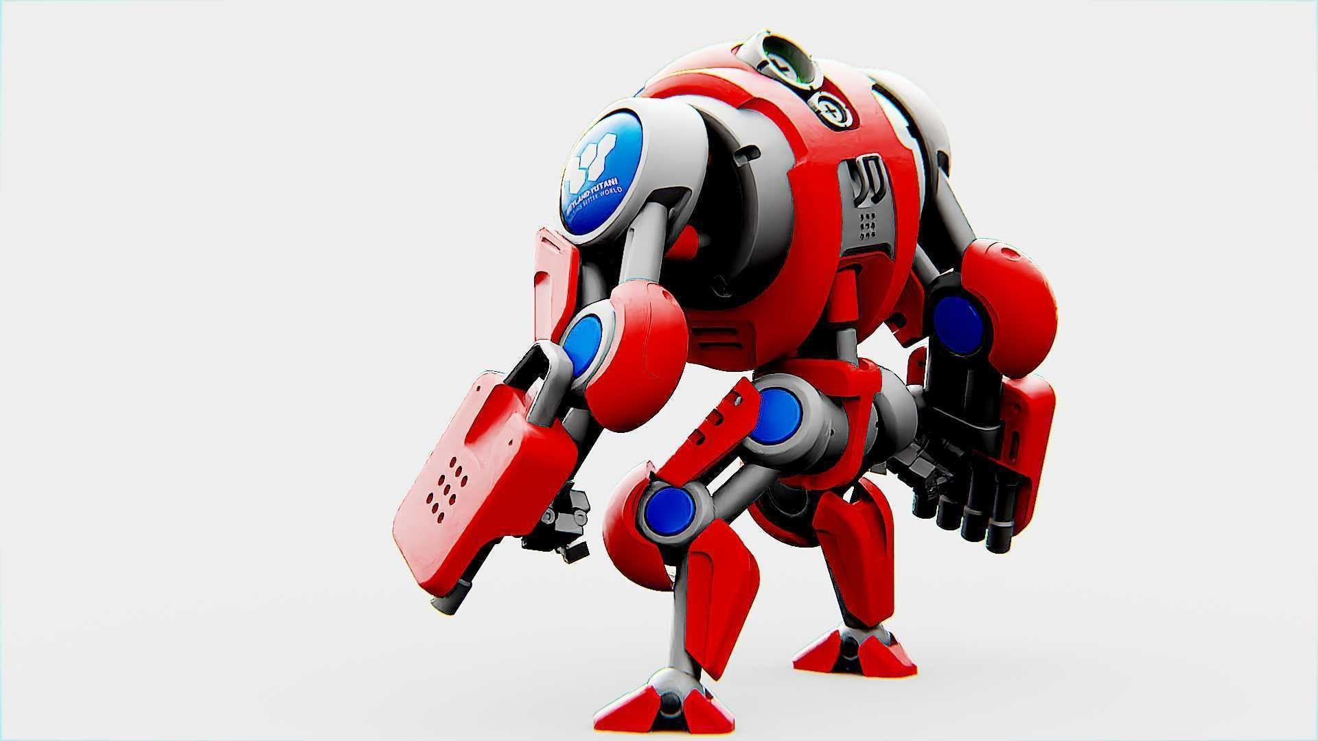 BATTLE DROID S-150  Rigged for Unreal Engine - Unity - MIXAMO 3D model_12