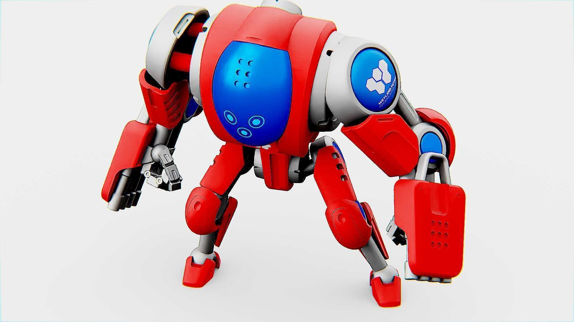 BATTLE DROID S-150  Rigged for Unreal Engine - Unity - MIXAMO 3D model_22