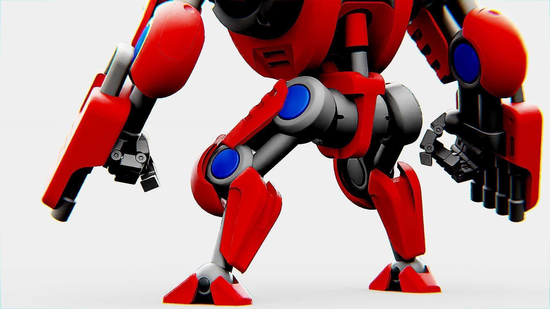 BATTLE DROID S-150  Rigged for Unreal Engine - Unity - MIXAMO 3D model_21