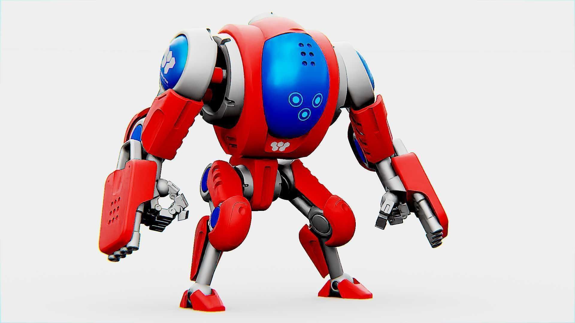 BATTLE DROID S-150  Rigged for Unreal Engine - Unity - MIXAMO 3D model_3