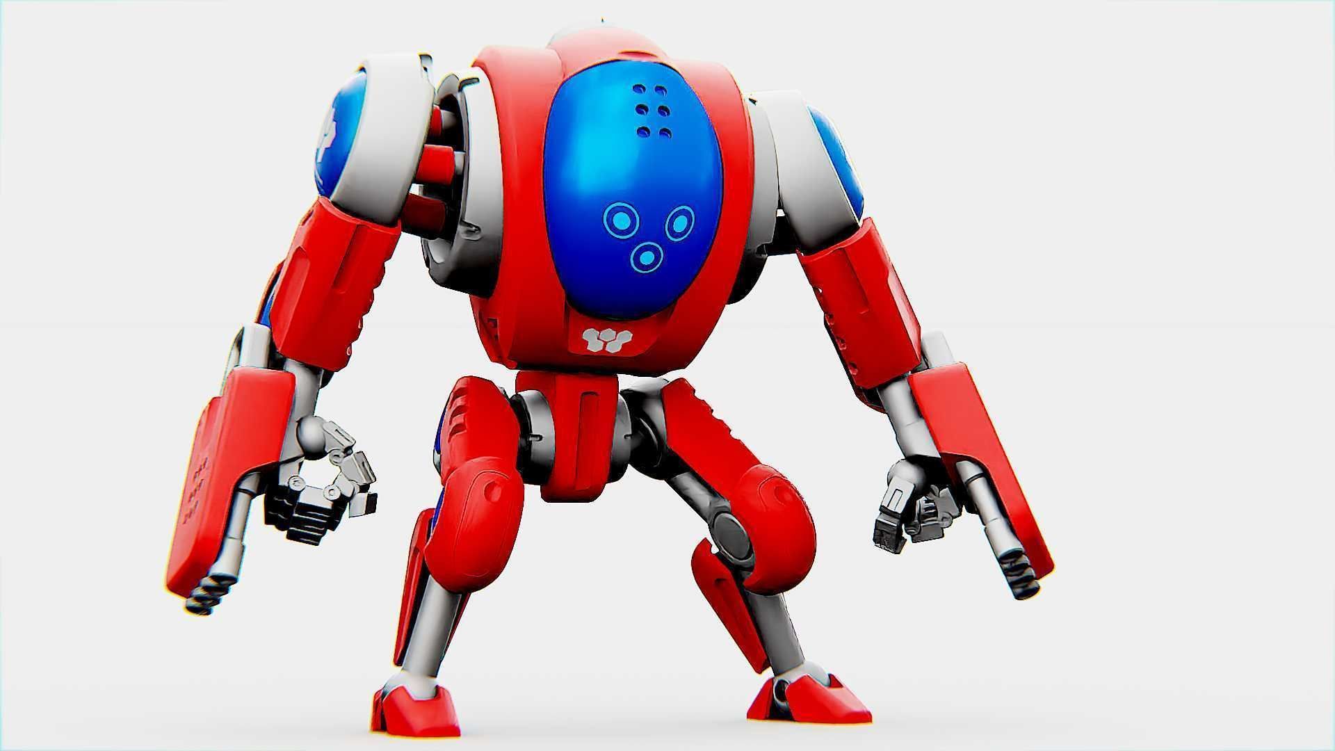 BATTLE DROID S-150  Rigged for Unreal Engine - Unity - MIXAMO 3D model_2