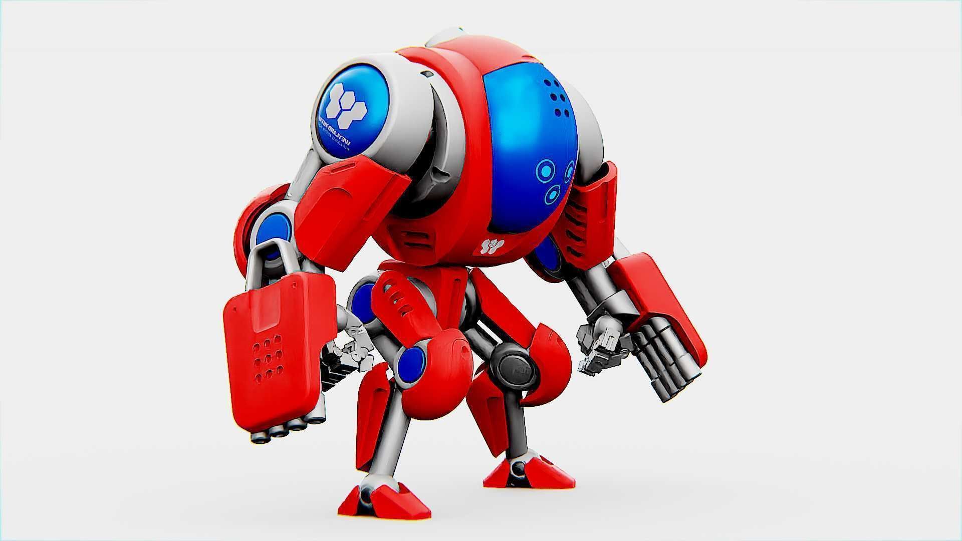 BATTLE DROID S-150  Rigged for Unreal Engine - Unity - MIXAMO 3D model_4