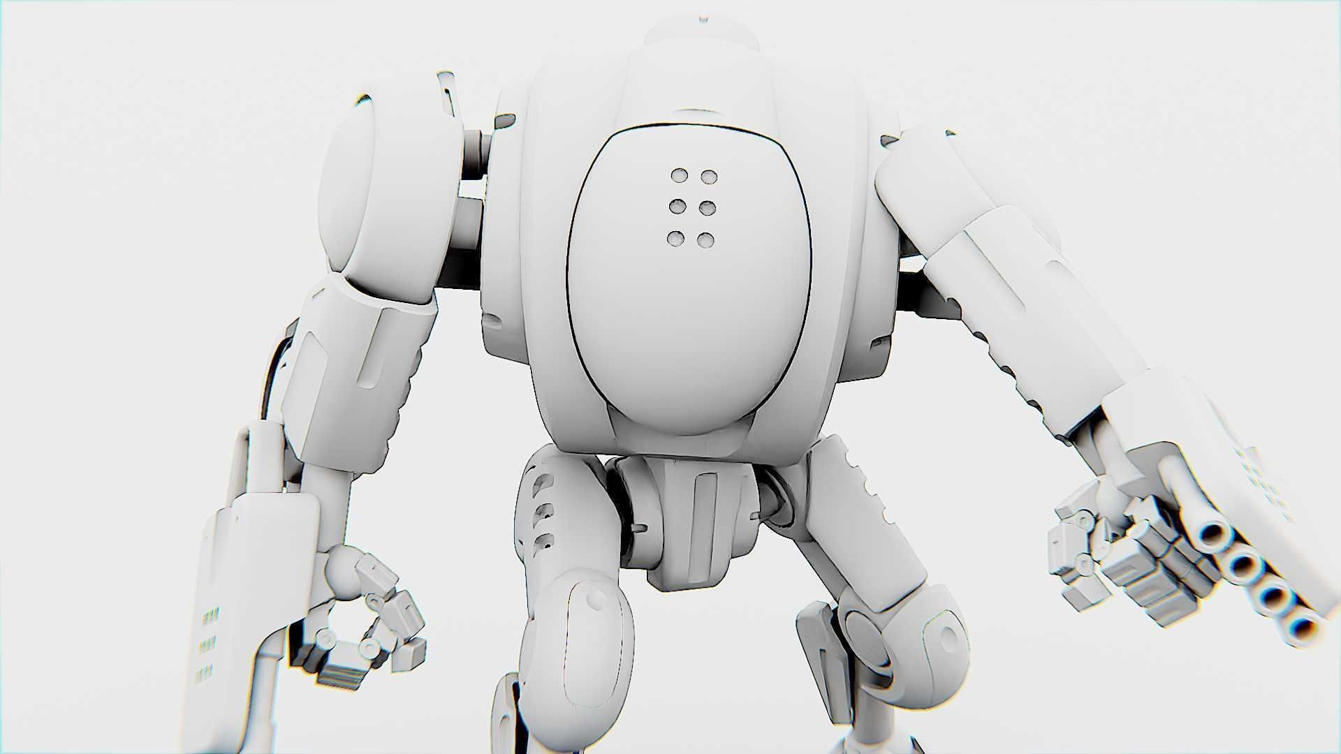 BATTLE DROID S-150  Rigged for Unreal Engine - Unity - MIXAMO 3D model_34